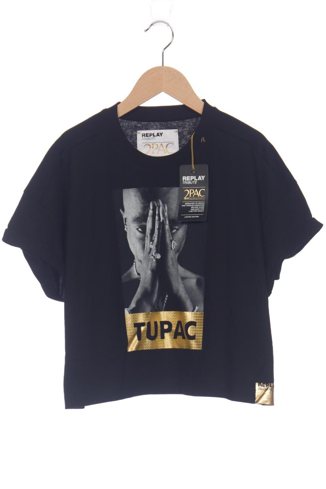 

Replay Damen T-Shirt, schwarz, Gr. 44