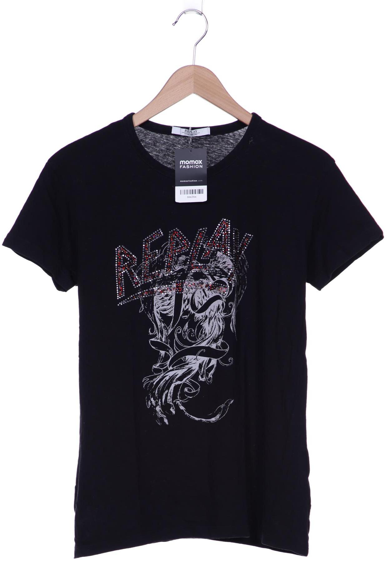 

Replay Damen T-Shirt, schwarz