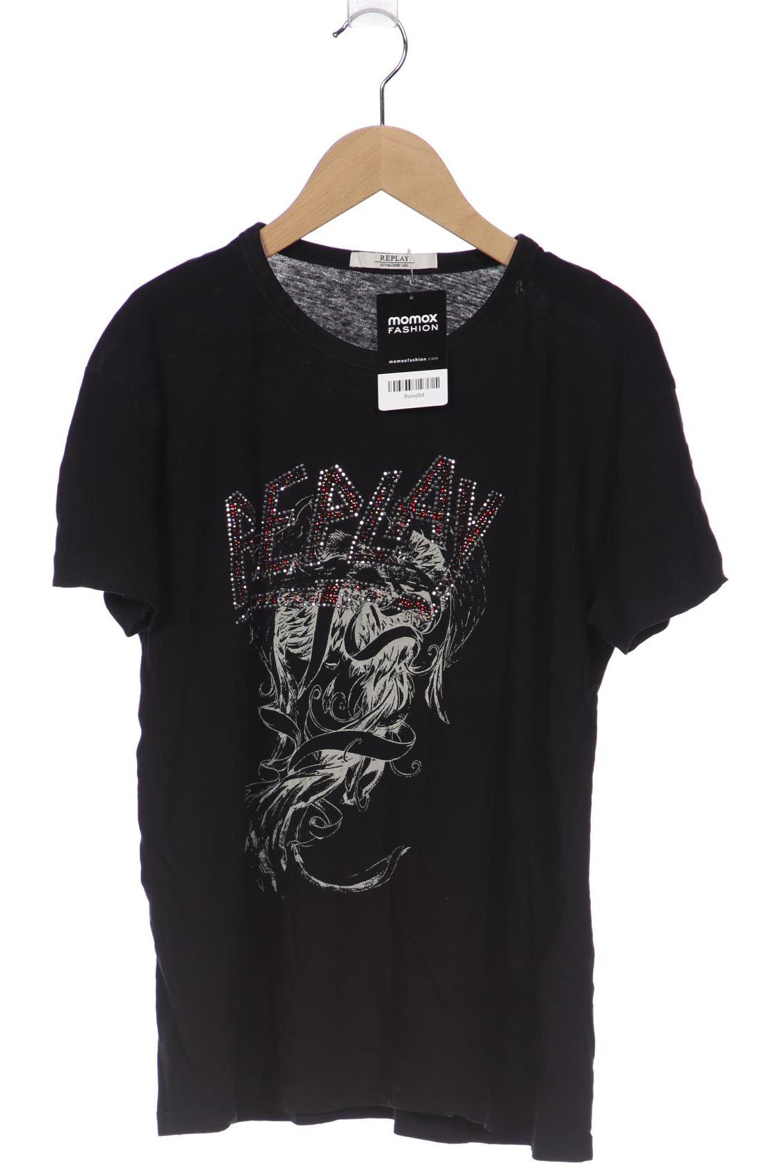

Replay Damen T-Shirt, schwarz