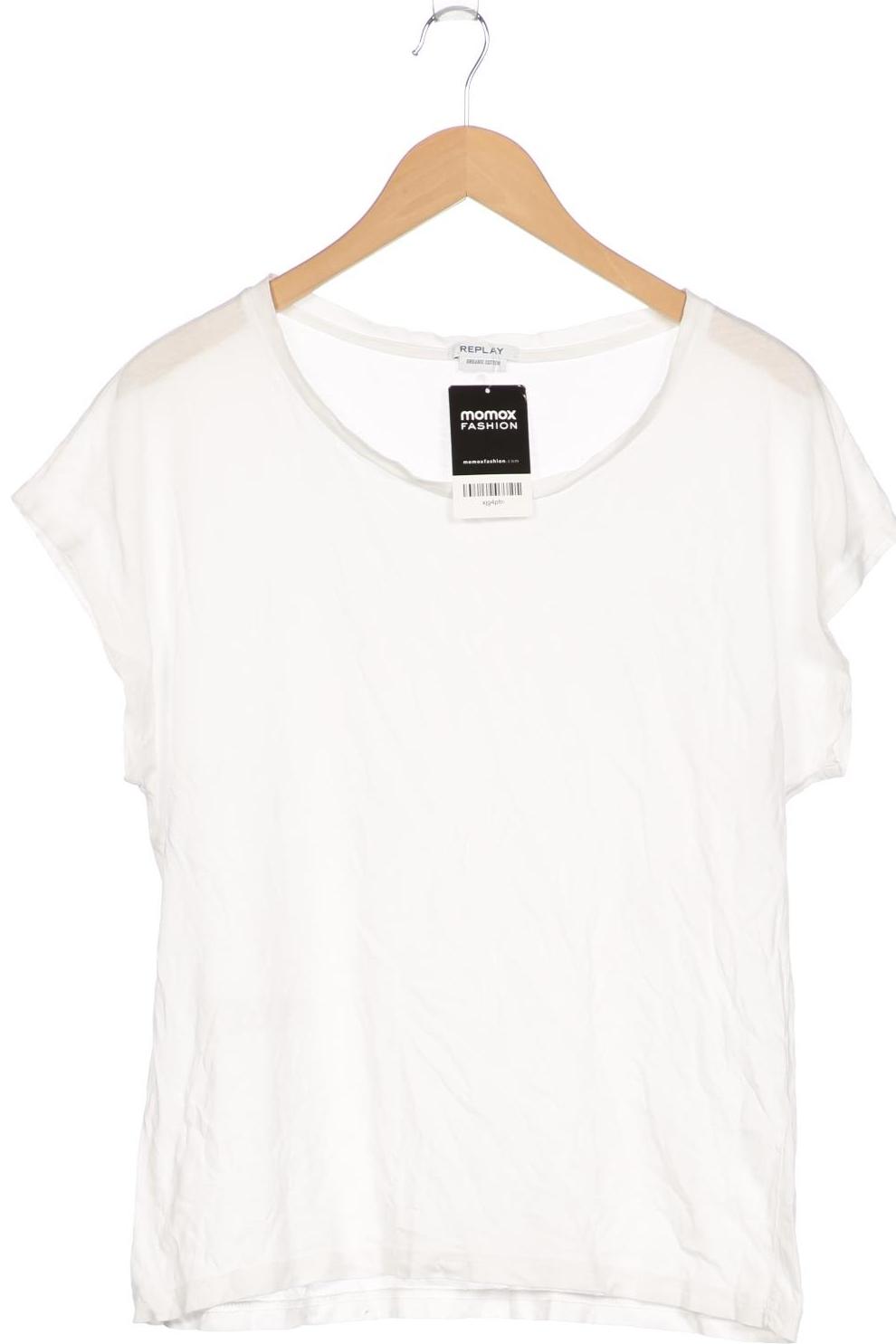 

Replay Damen T-Shirt, weiß, Gr. 32