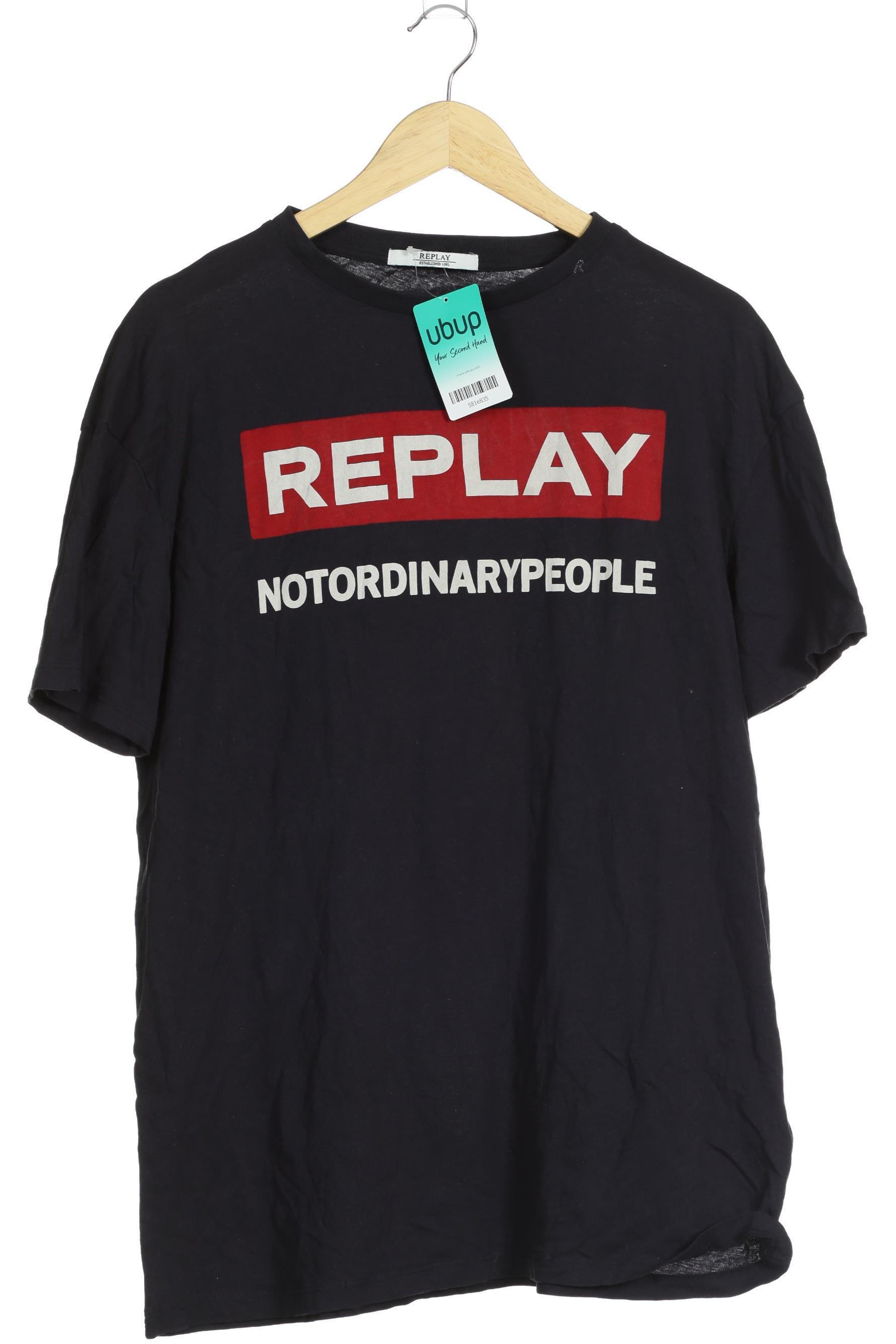 

Replay Damen T-Shirt, blau, Gr.