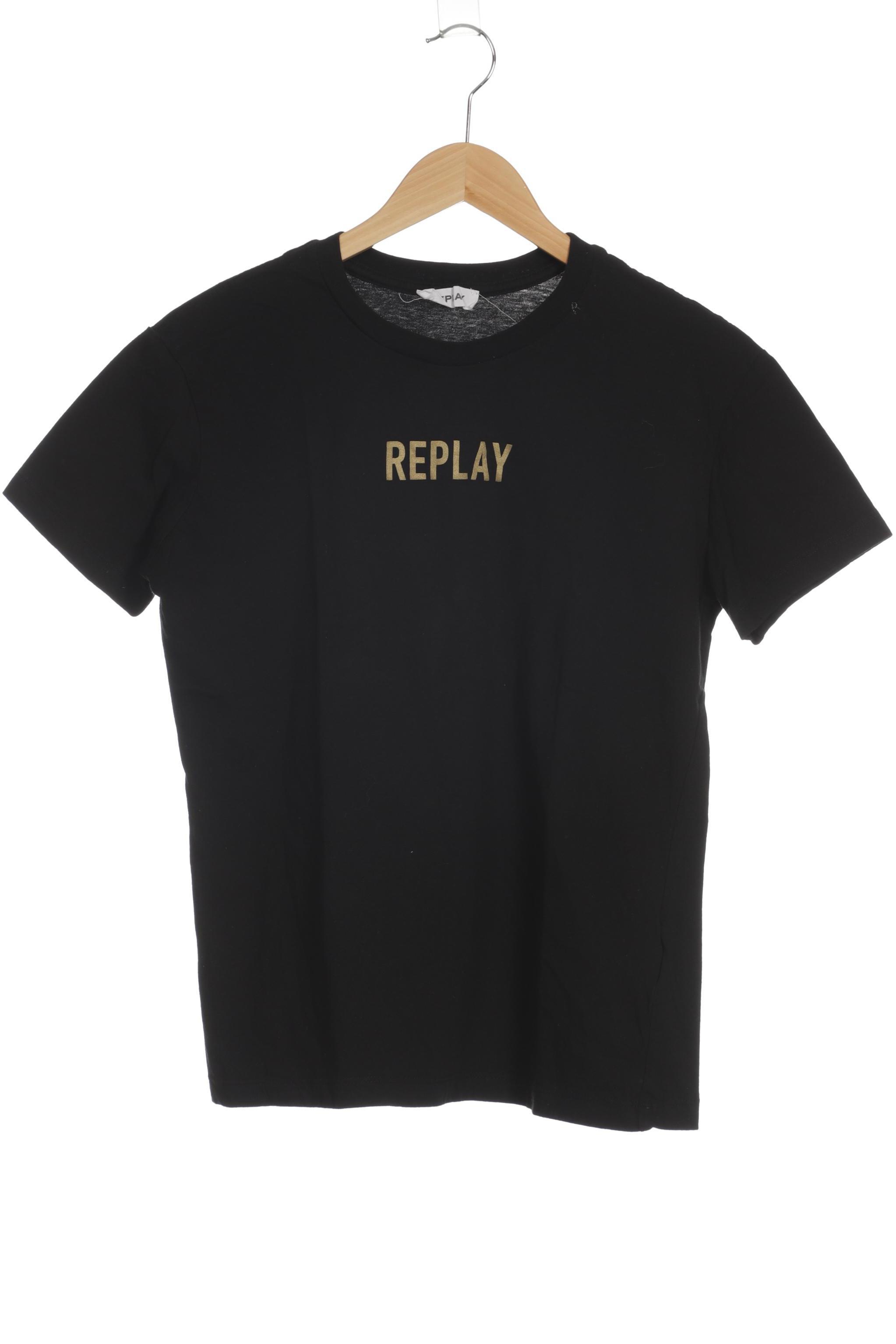 

Replay Damen T-Shirt, schwarz, Gr.