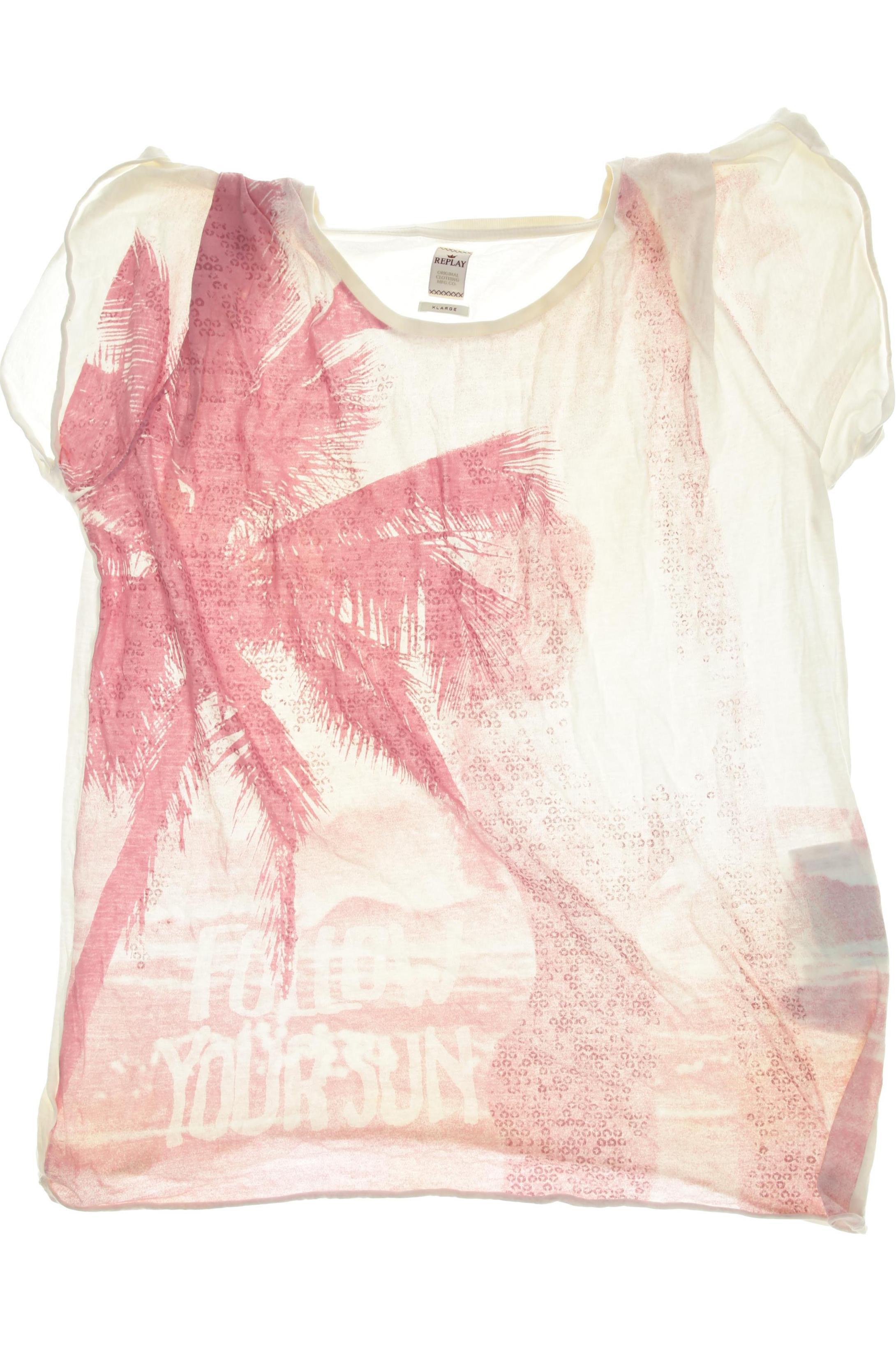 

Replay Damen T-Shirt, pink, Gr.