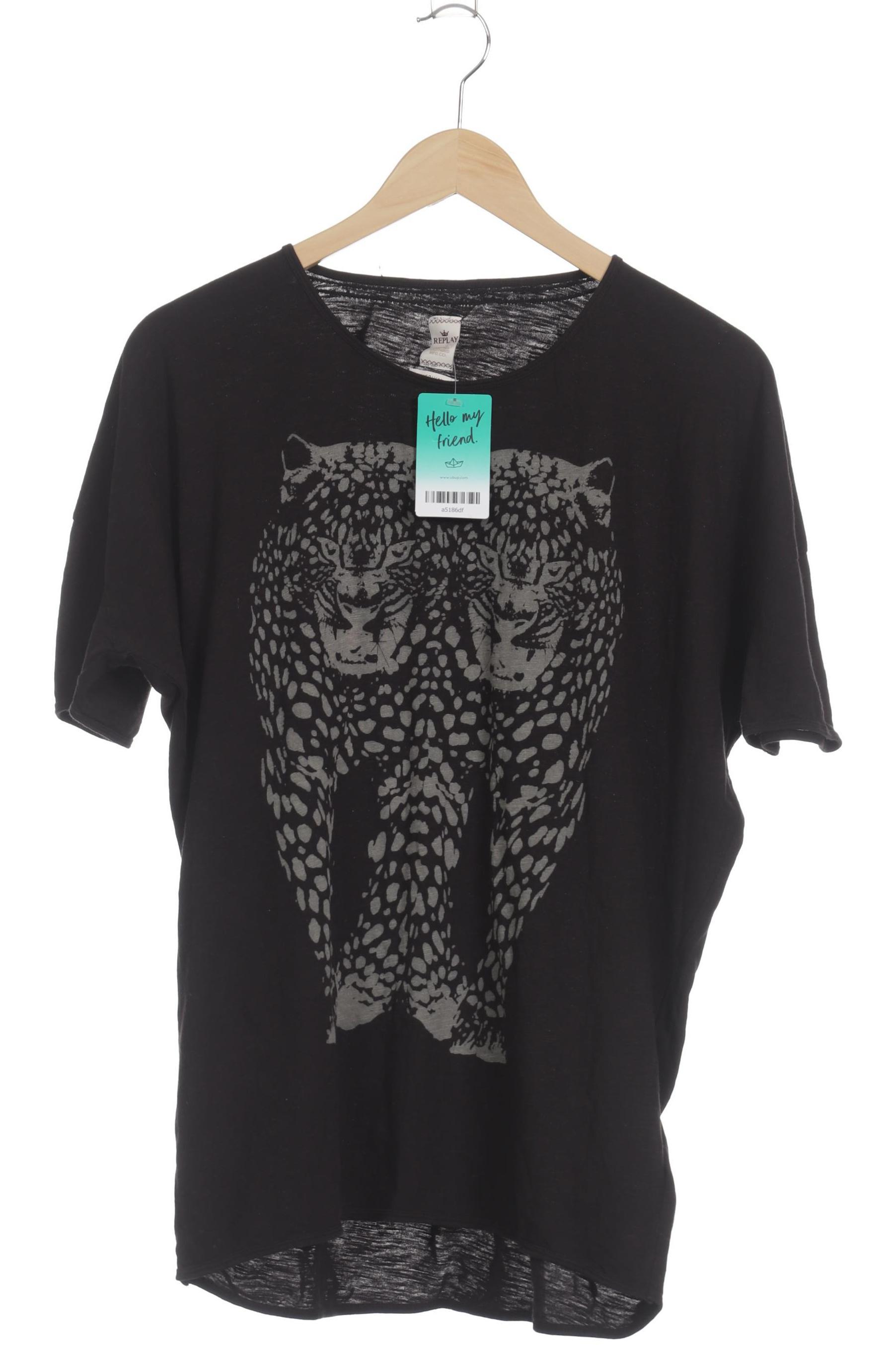 

Replay Damen T-Shirt, schwarz, Gr.