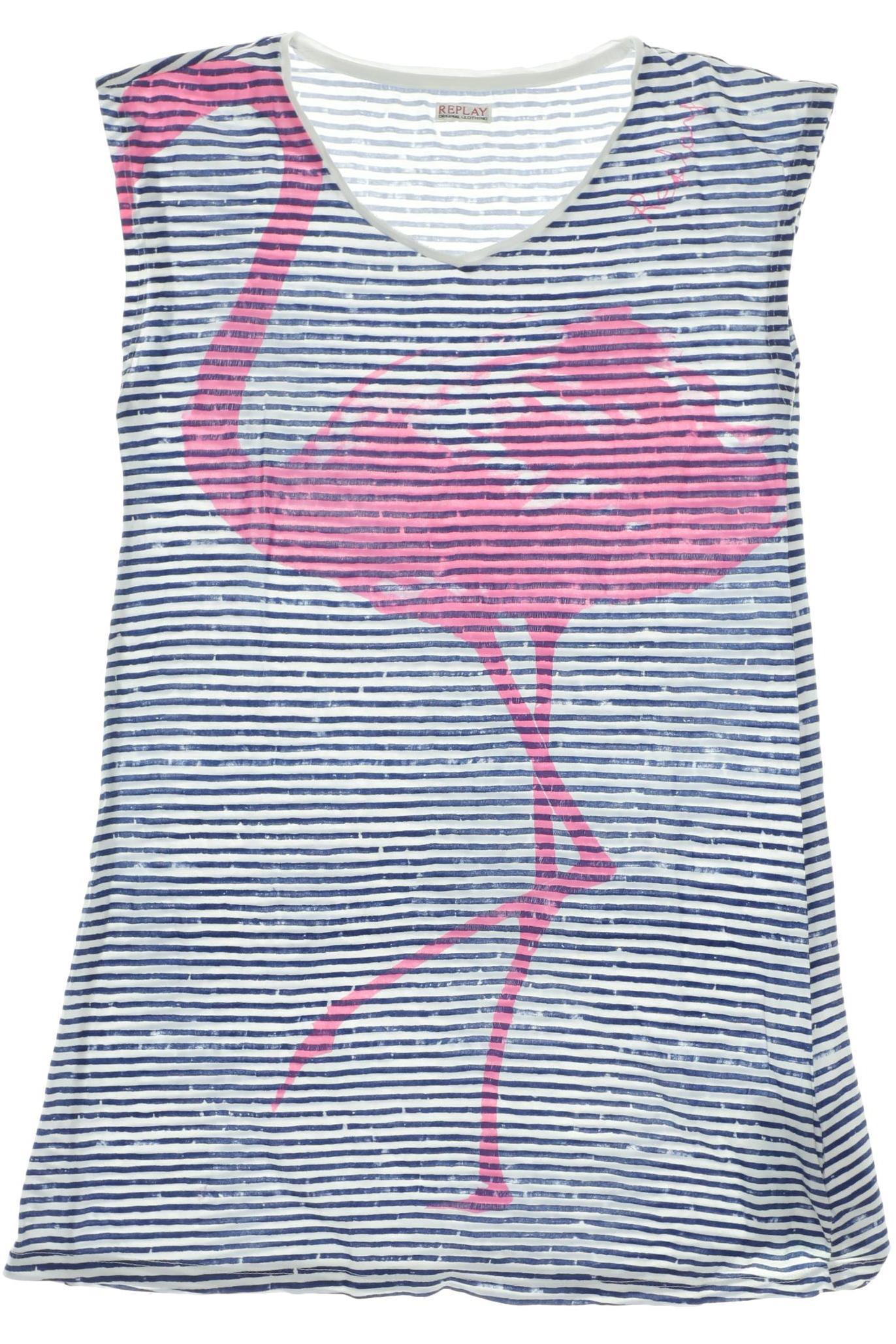 

Replay Damen T-Shirt, blau, Gr.