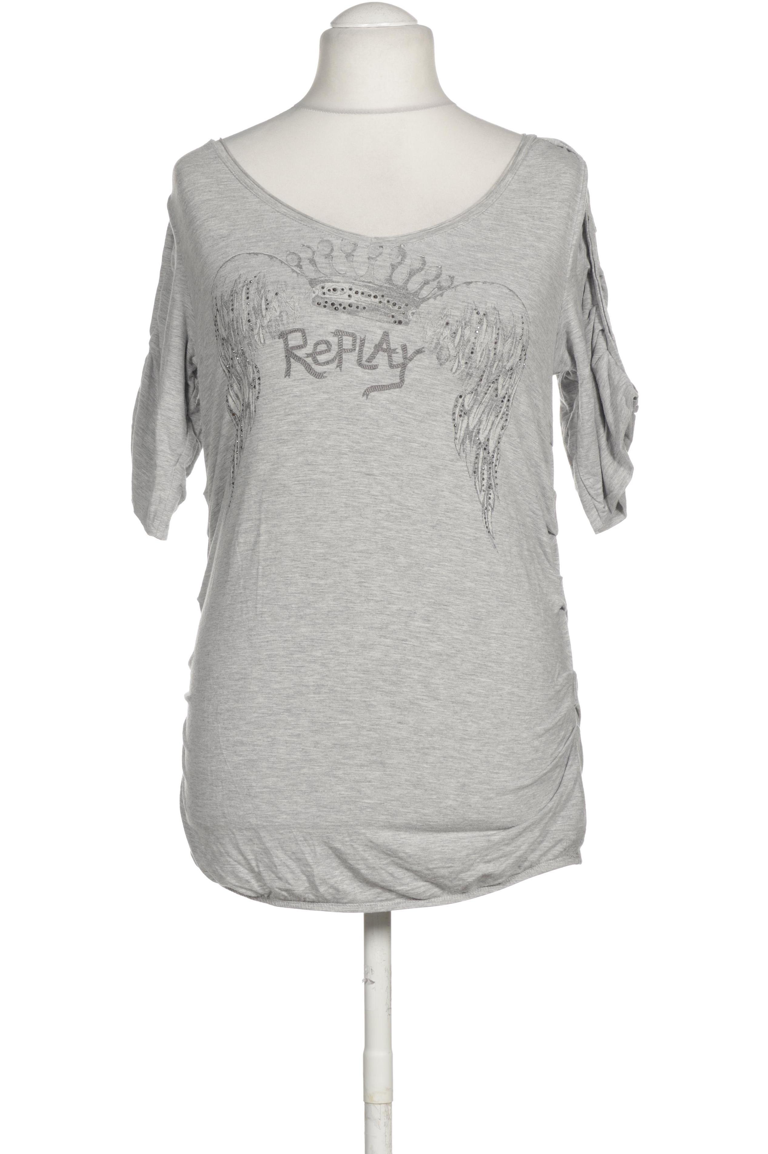 

Replay Damen T-Shirt, grau, Gr.