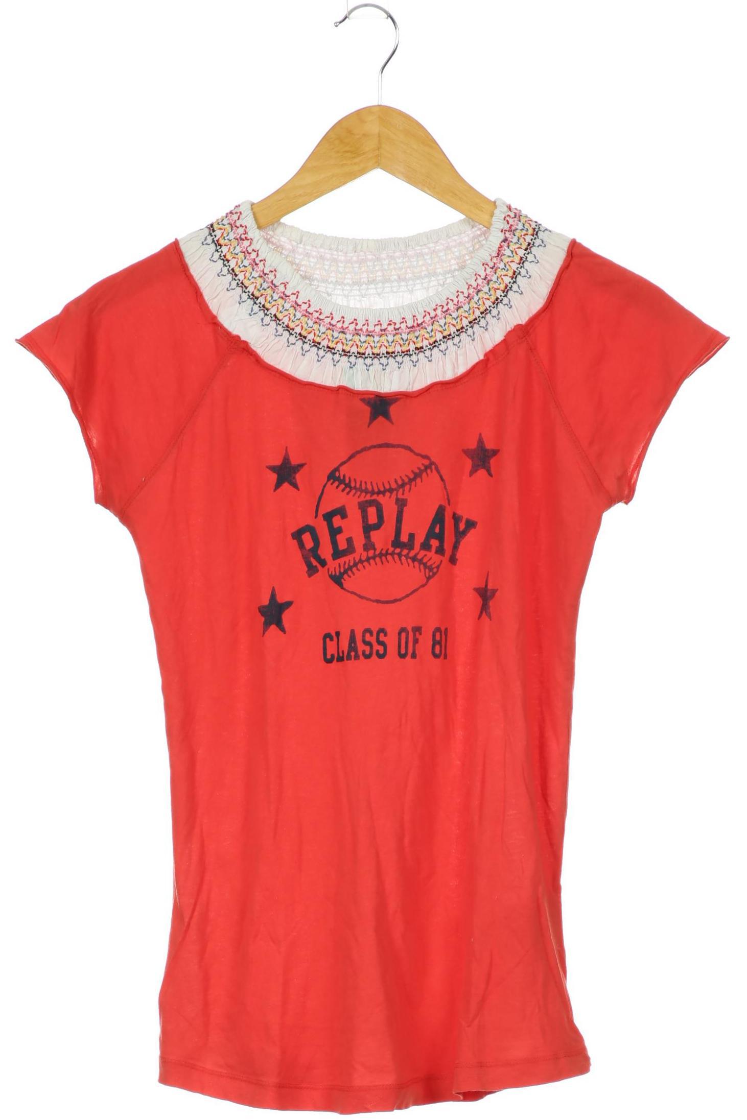 

Replay Damen T-Shirt, rot, Gr.