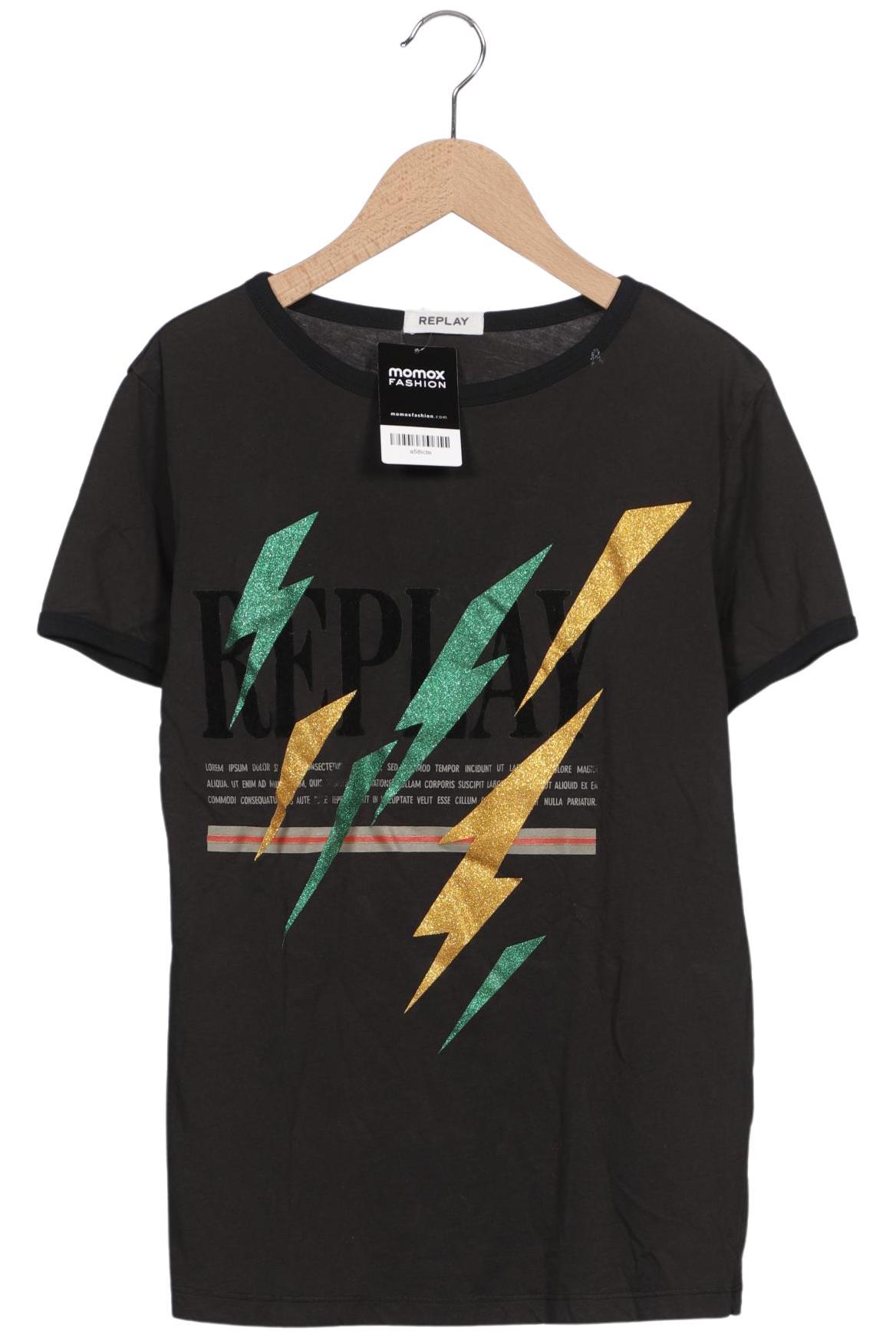 

Replay Damen T-Shirt, schwarz, Gr. 36