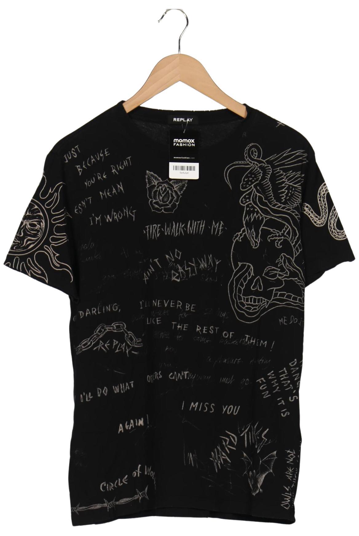

Replay Damen T-Shirt, schwarz, Gr. 42