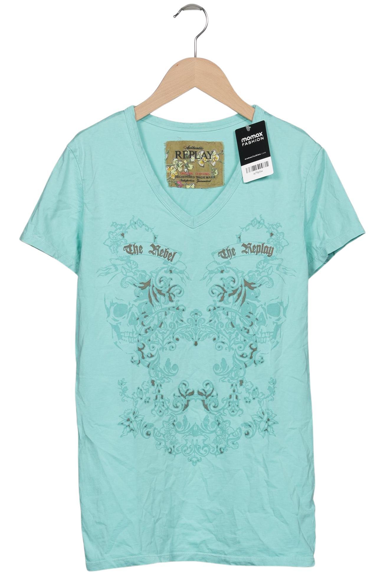 

Replay Damen T-Shirt, türkis, Gr. 44