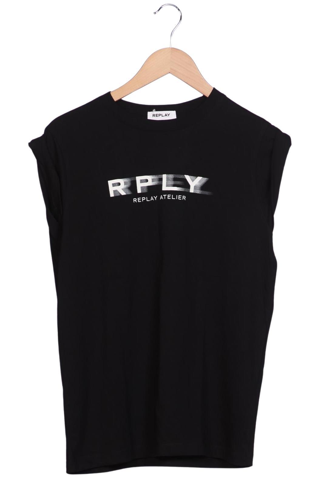 

Replay Damen T-Shirt, schwarz, Gr. 42