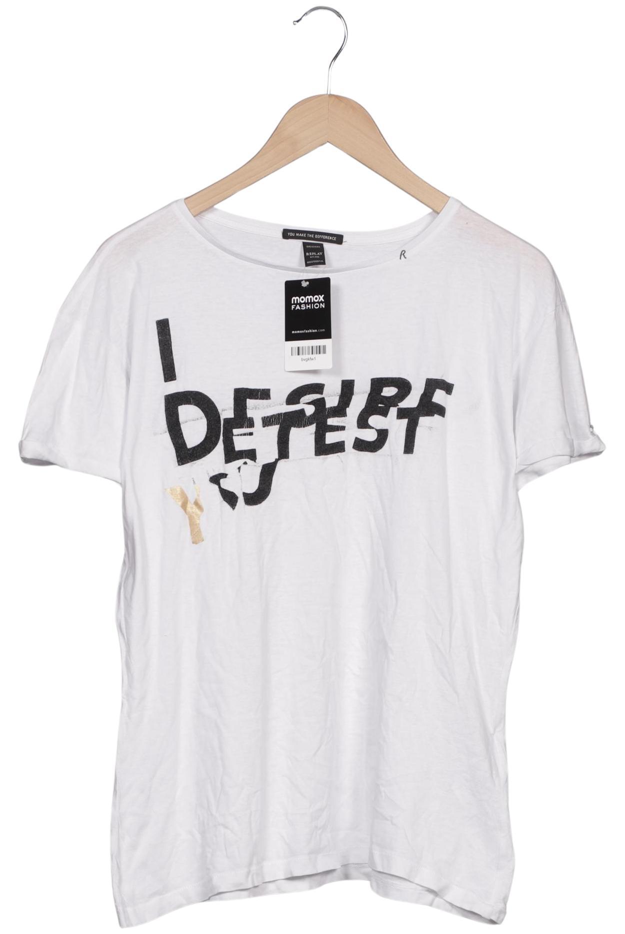 

Replay Damen T-Shirt, weiß, Gr. 42