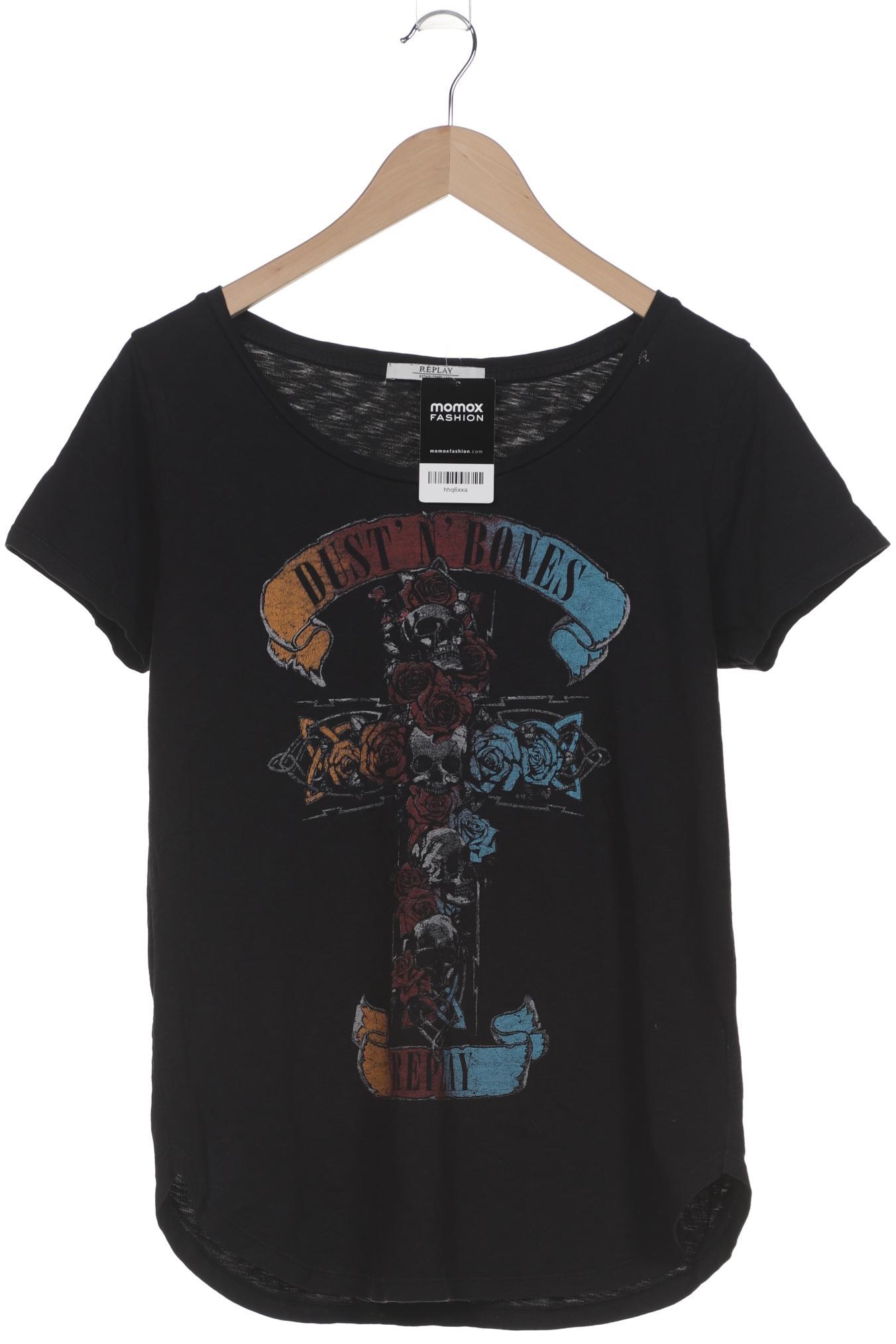 

Replay Damen T-Shirt, schwarz, Gr. 36