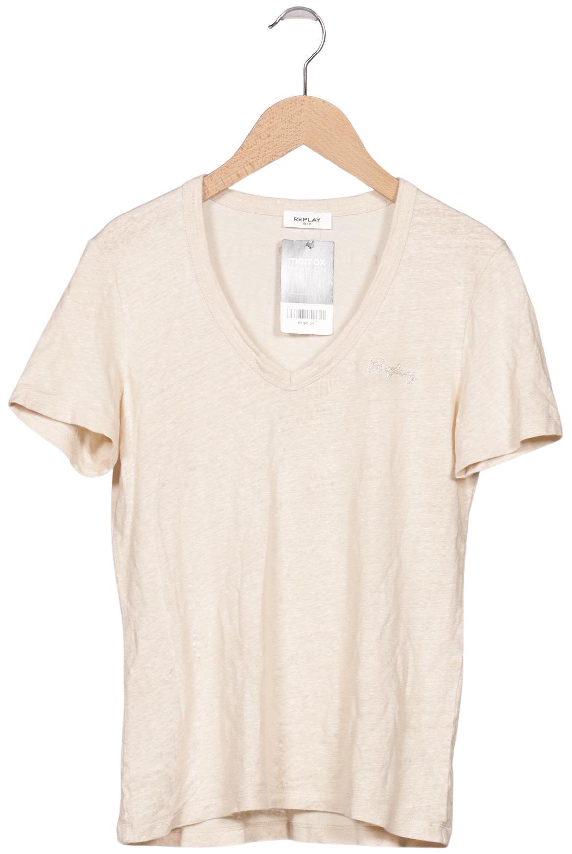 

Replay Damen T-Shirt, beige, Gr. 34