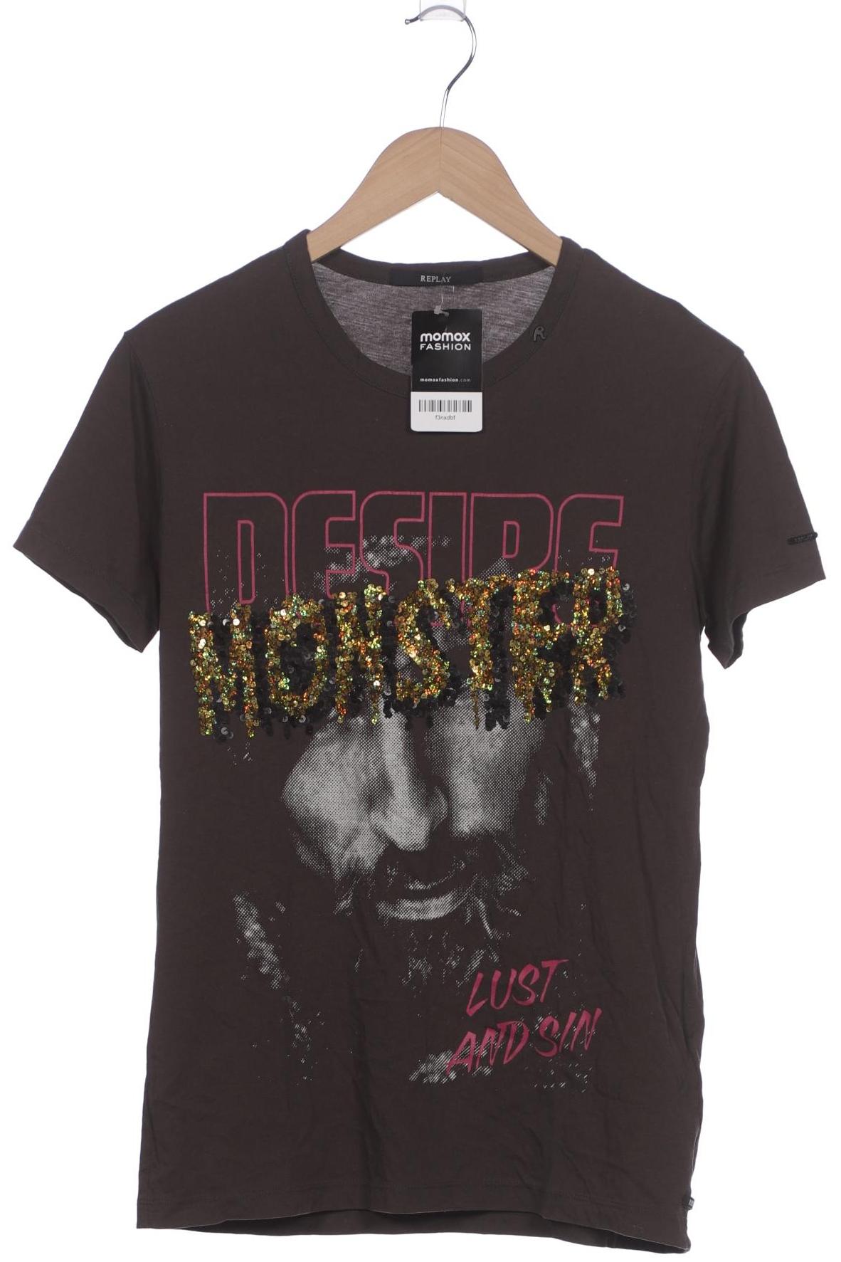 

Replay Damen T-Shirt, braun, Gr. 36