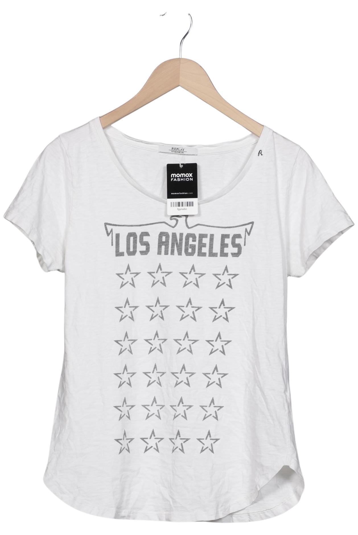 

Replay Damen T-Shirt, weiß, Gr. 36