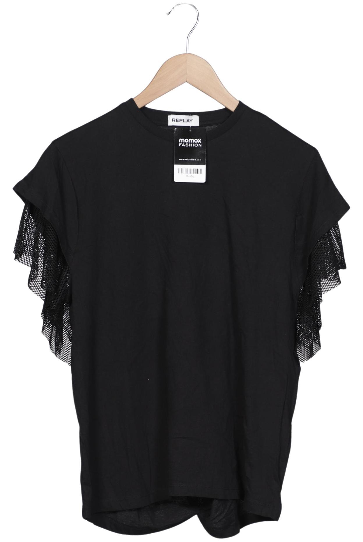 

Replay Damen T-Shirt, schwarz, Gr. 38