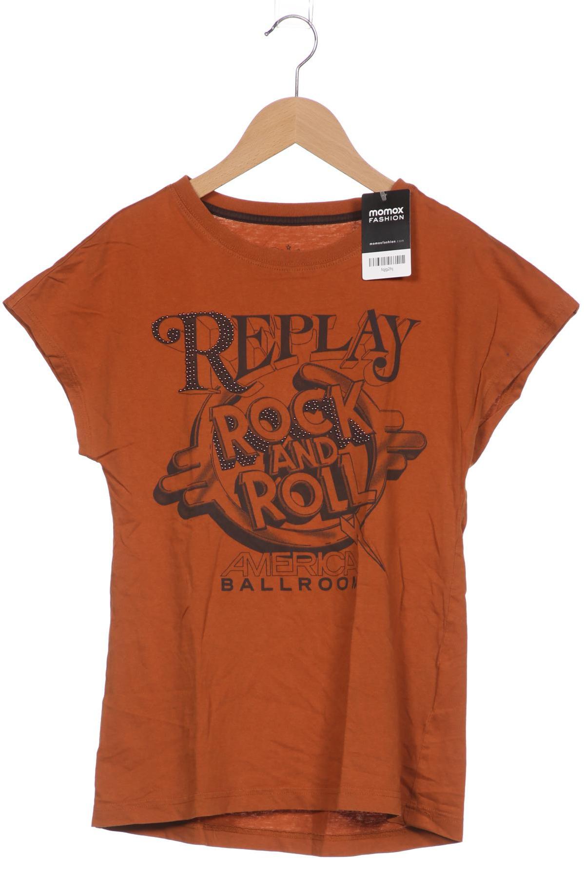 

Replay Damen T-Shirt, braun, Gr. 38