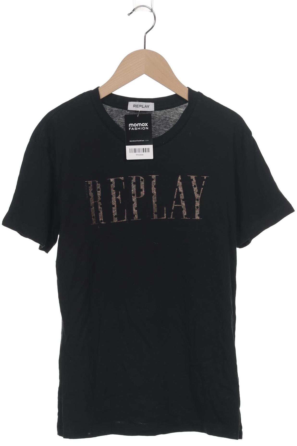 

Replay Damen T-Shirt, schwarz, Gr. 36