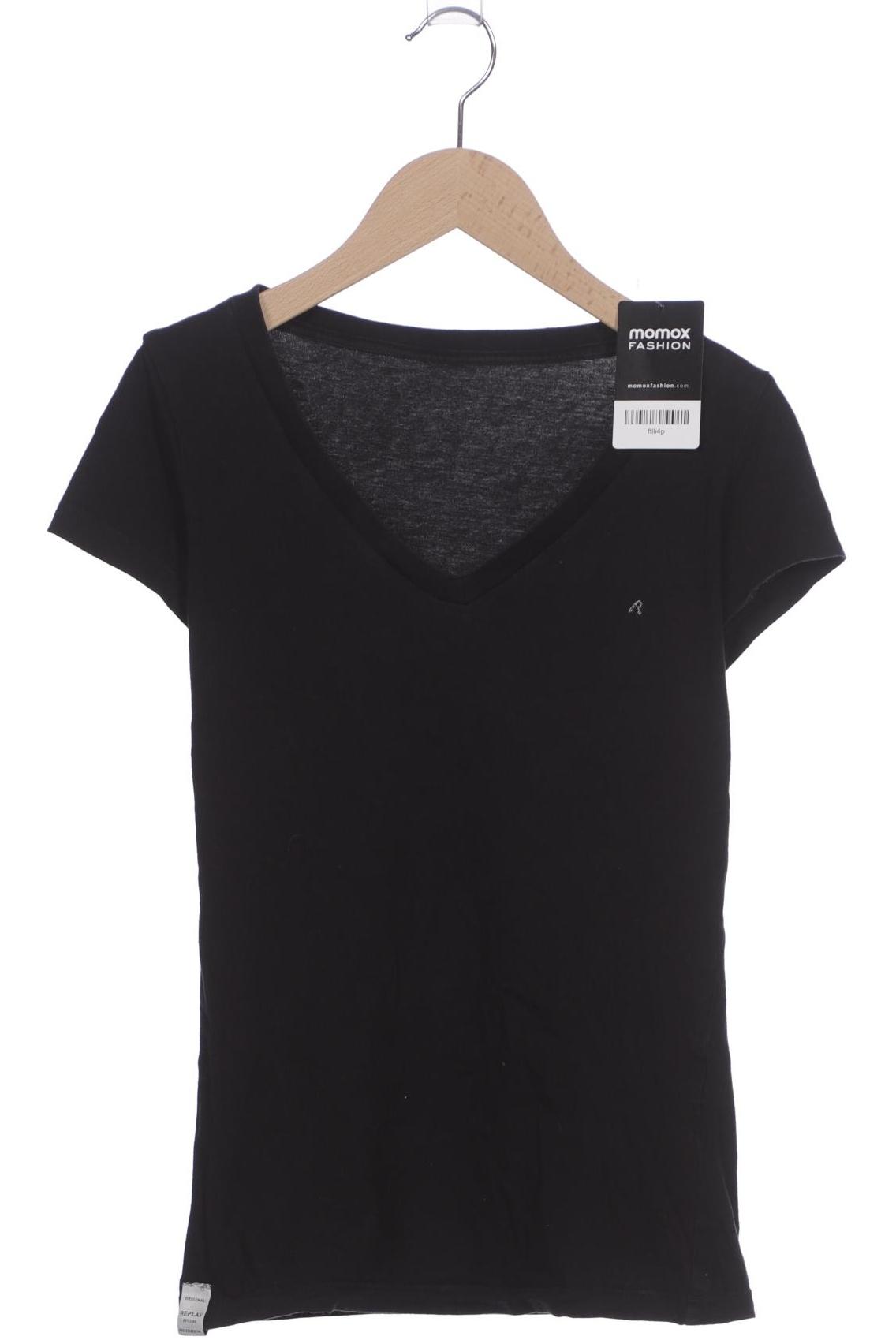 

Replay Damen T-Shirt, schwarz, Gr. 34