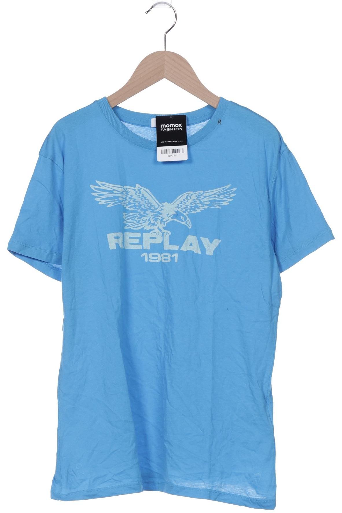 

Replay Damen T-Shirt, blau, Gr. 36