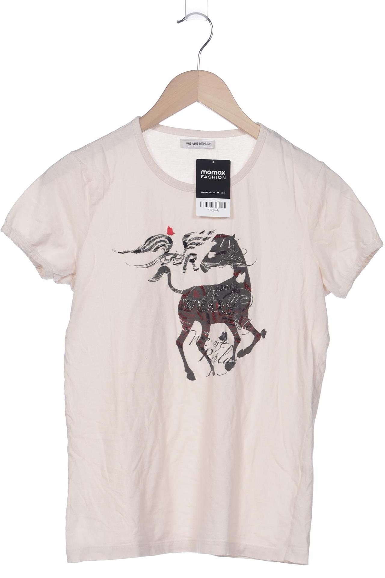 

Replay Damen T-Shirt, cremeweiß, Gr. 36