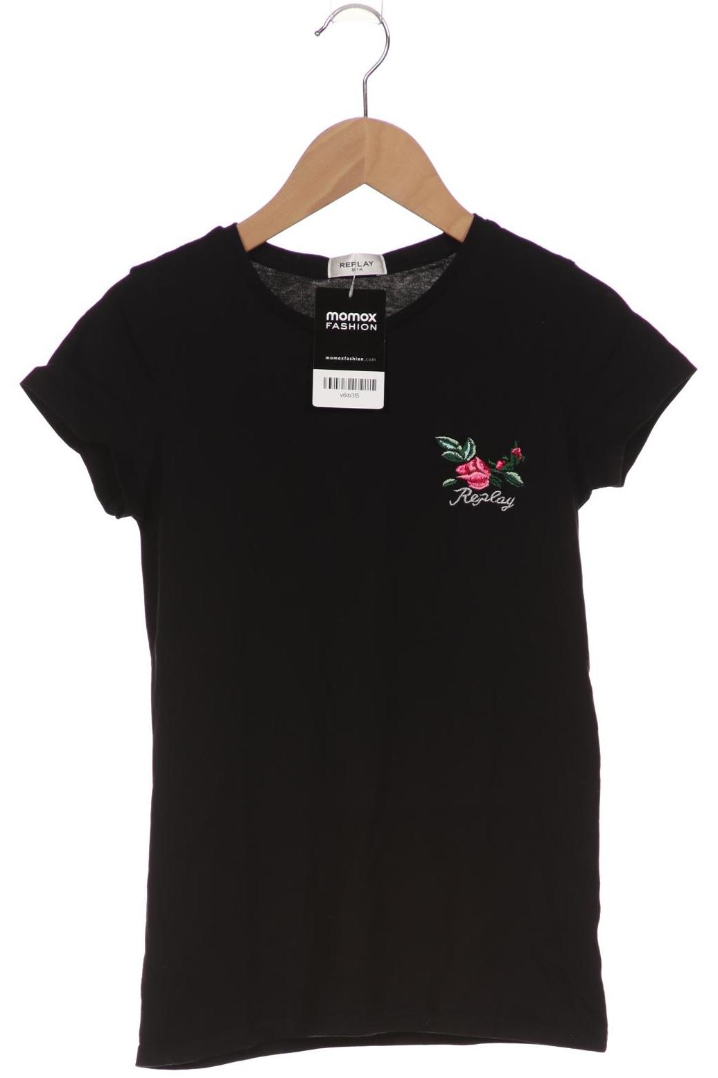 

Replay Damen T-Shirt, schwarz, Gr. 32