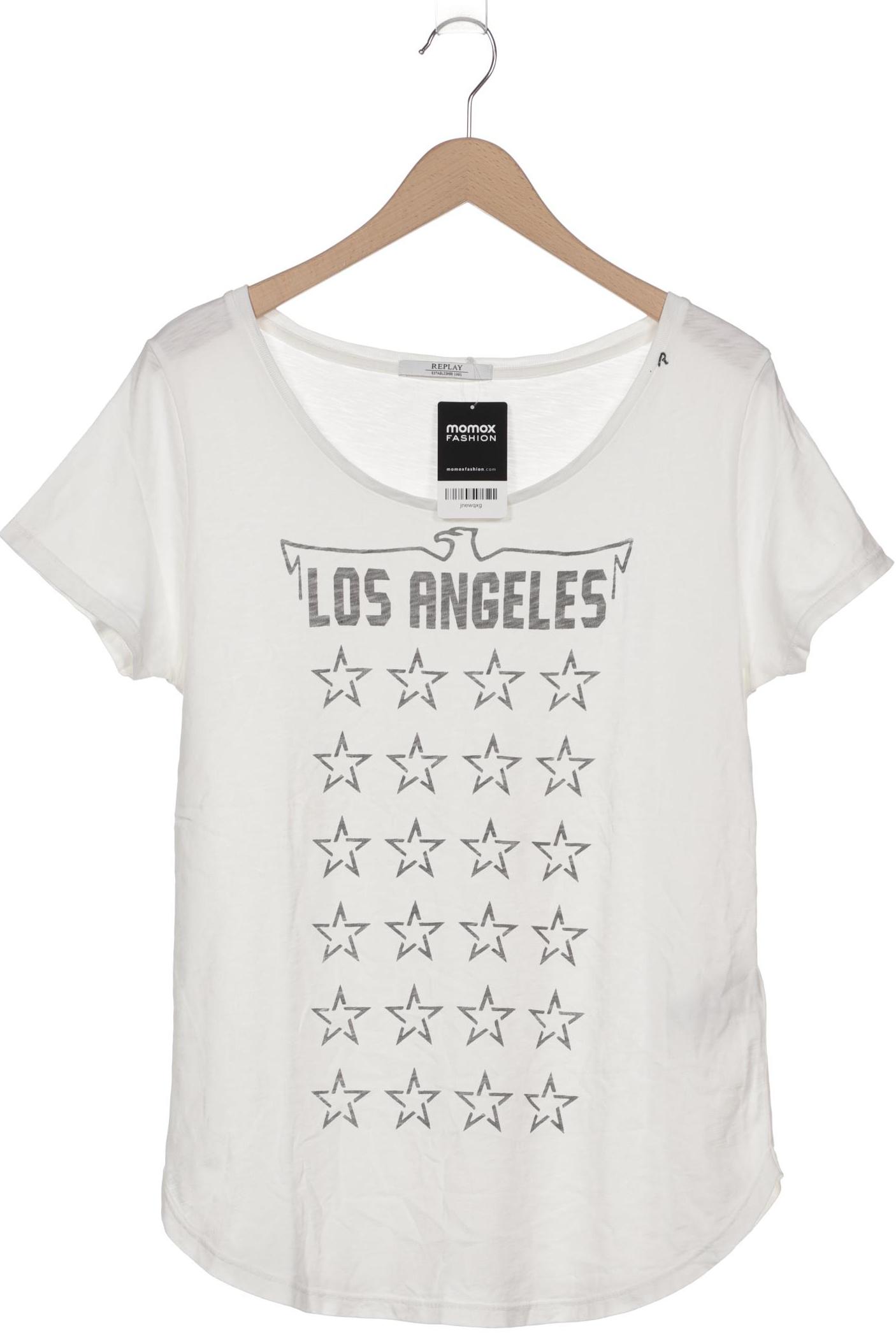 

Replay Damen T-Shirt, weiß, Gr. 38