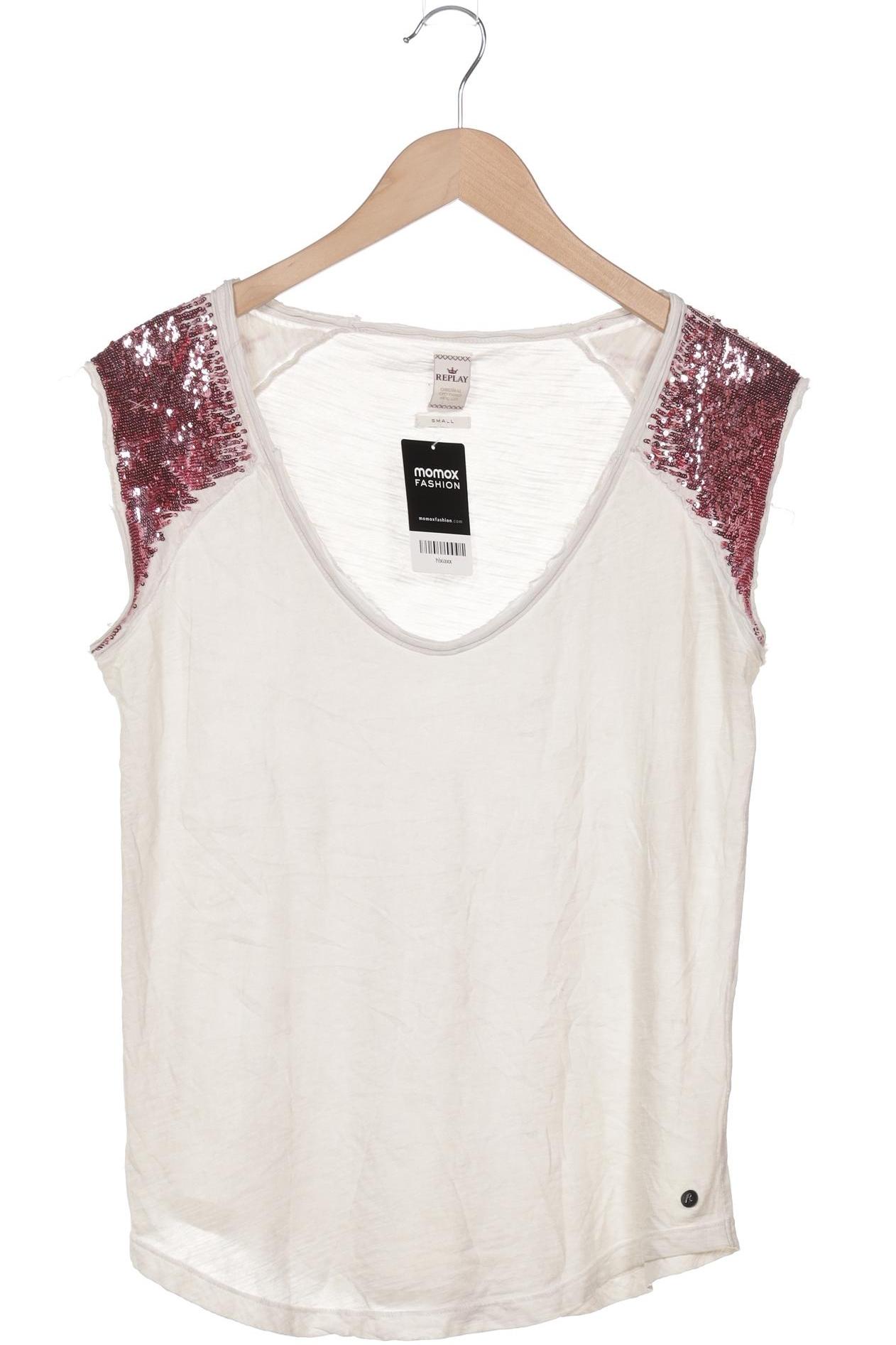 

Replay Damen T-Shirt, cremeweiß, Gr. 36