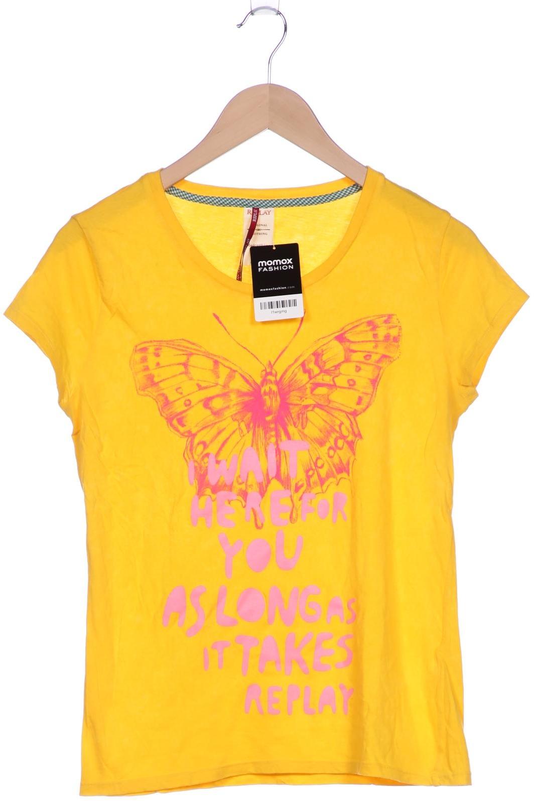

Replay Damen T-Shirt, gelb, Gr. 42