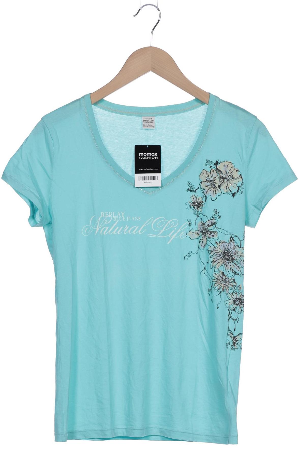 

Replay Damen T-Shirt, türkis, Gr. 42