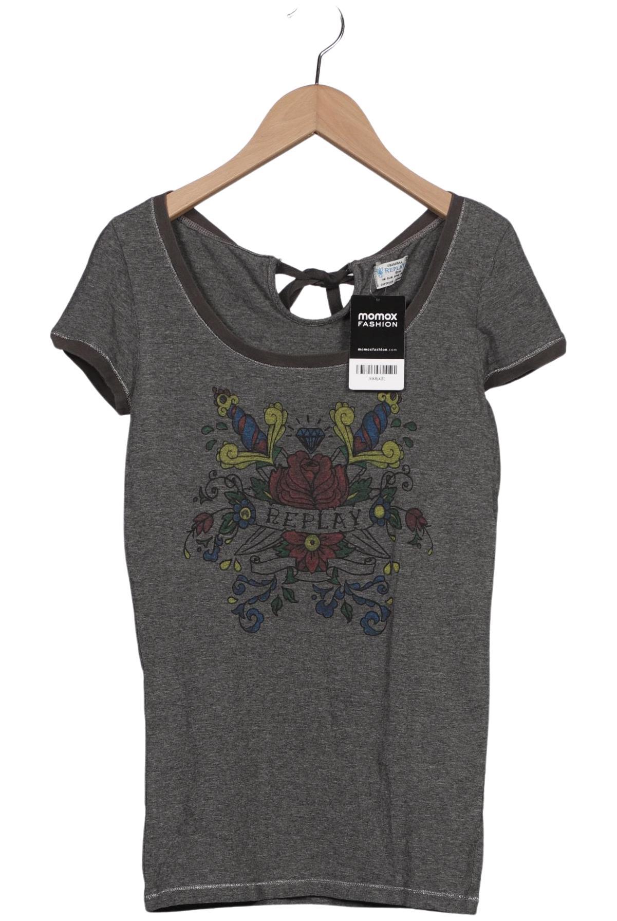 

Replay Damen T-Shirt, grau, Gr. 36