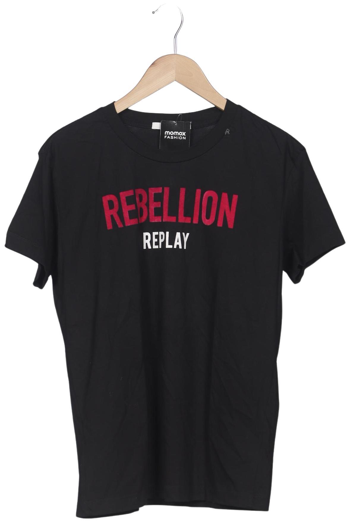 

Replay Damen T-Shirt, schwarz, Gr. 42