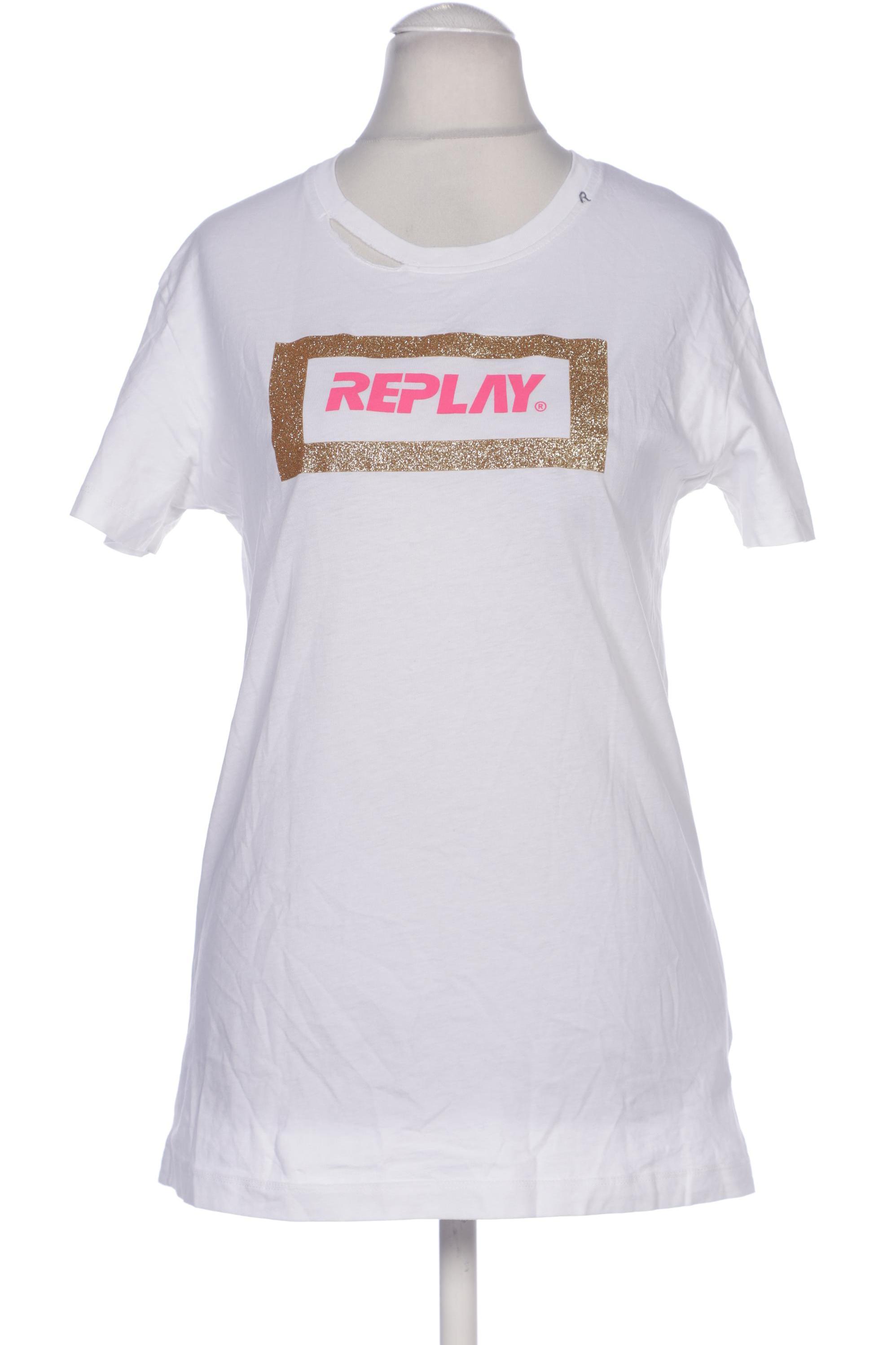 

Replay Damen T-Shirt, weiß, Gr. 38