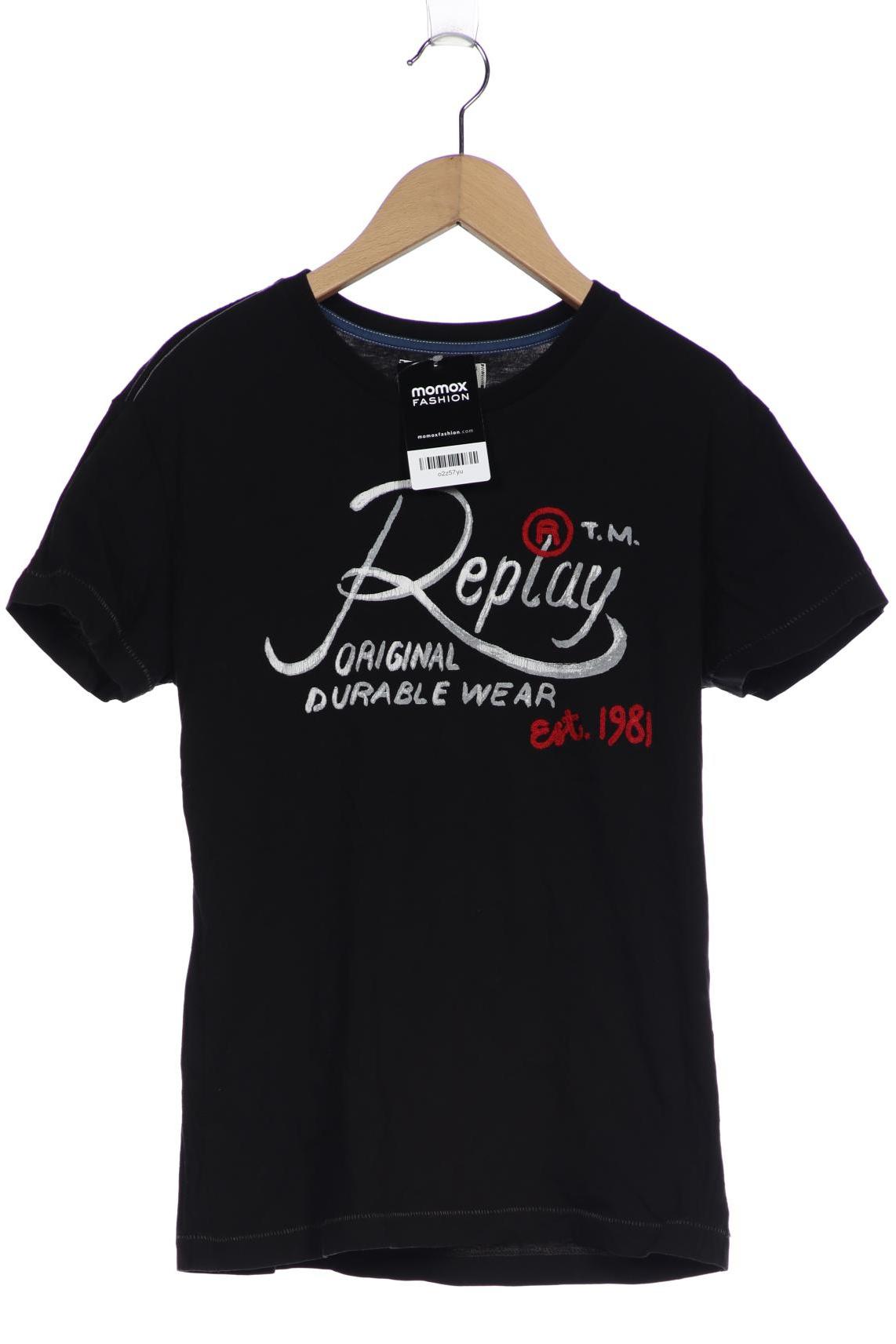 

Replay Damen T-Shirt, schwarz