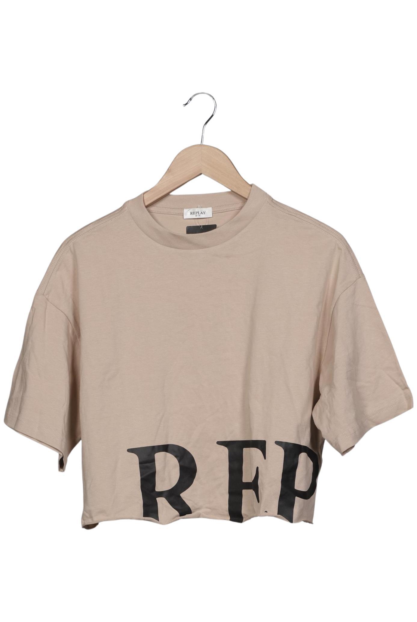 

Replay Damen T-Shirt, beige, Gr. 36