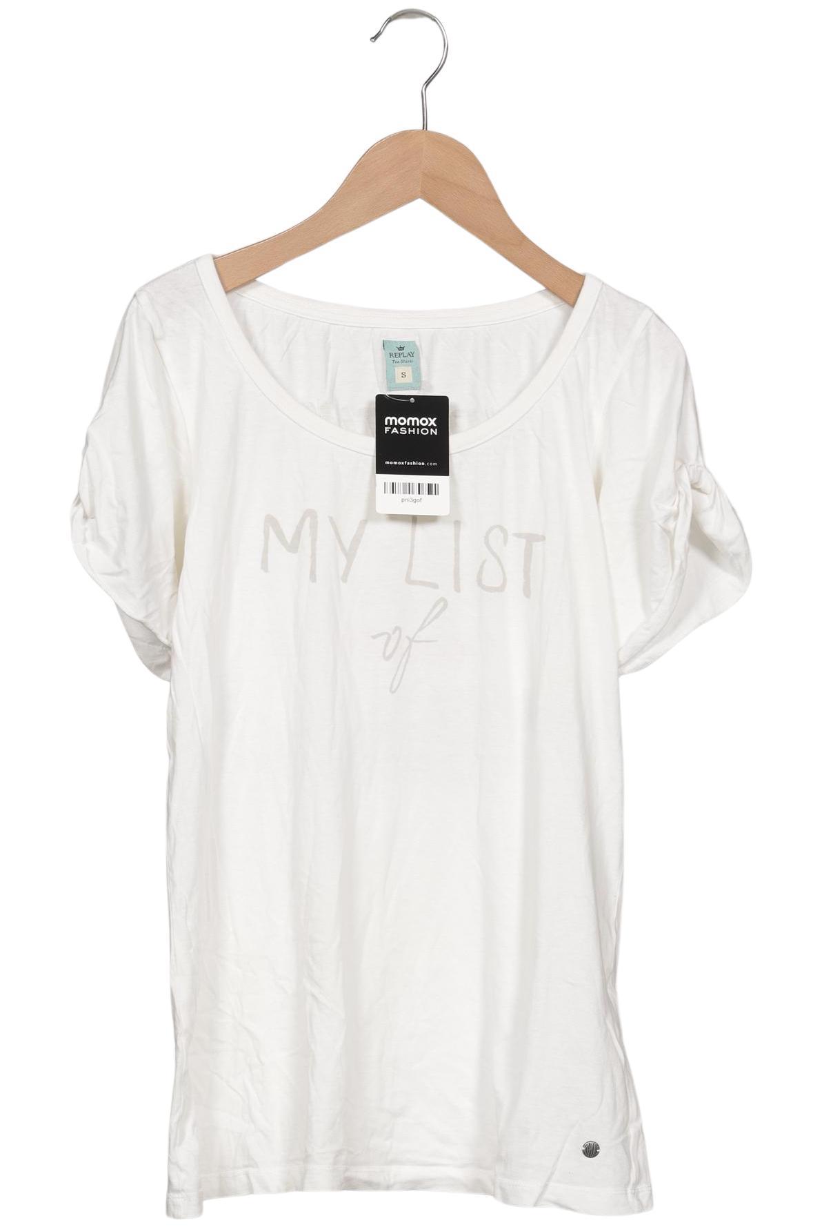 

Replay Damen T-Shirt, cremeweiß, Gr. 36