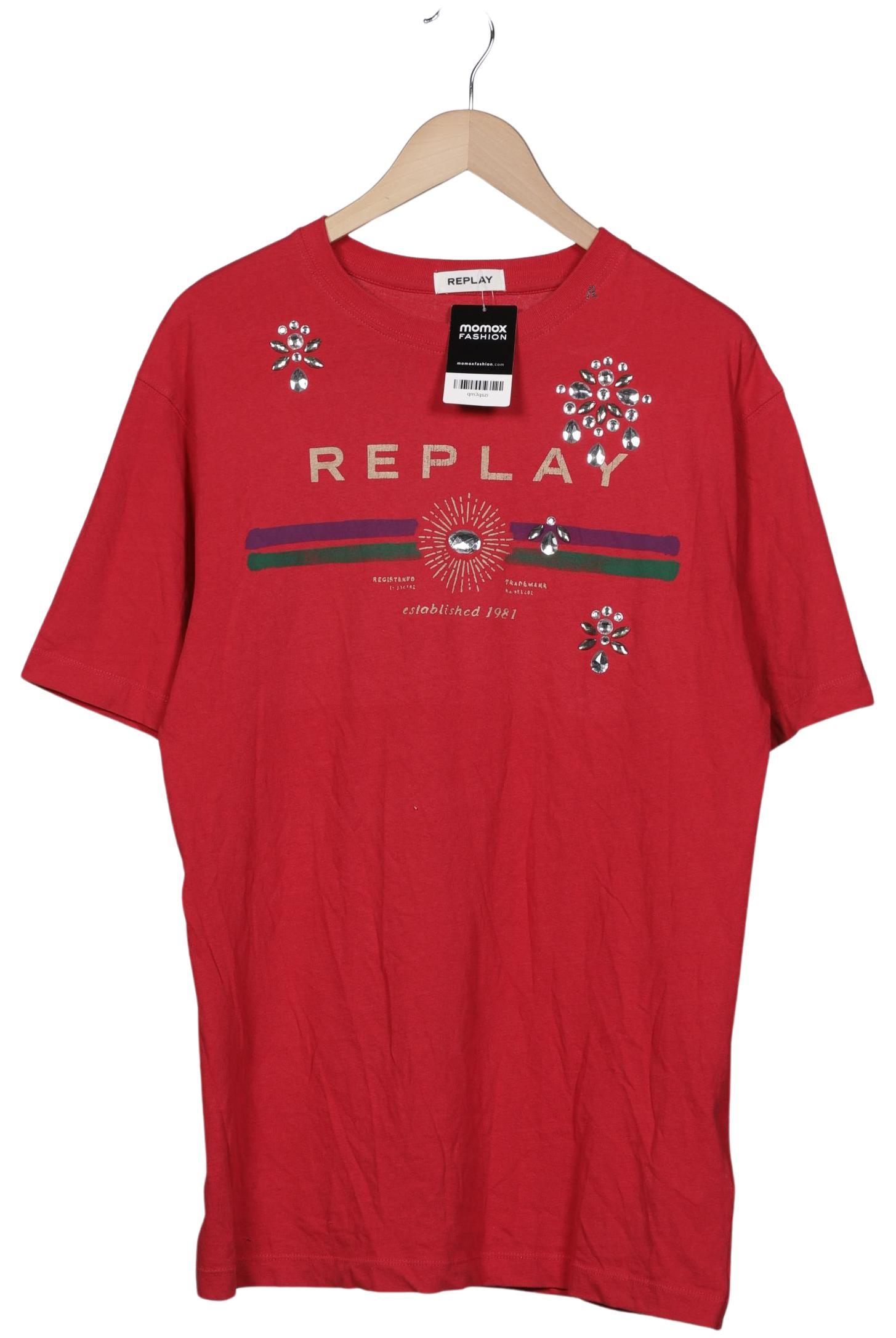 

Replay Damen T-Shirt, rot, Gr. 42