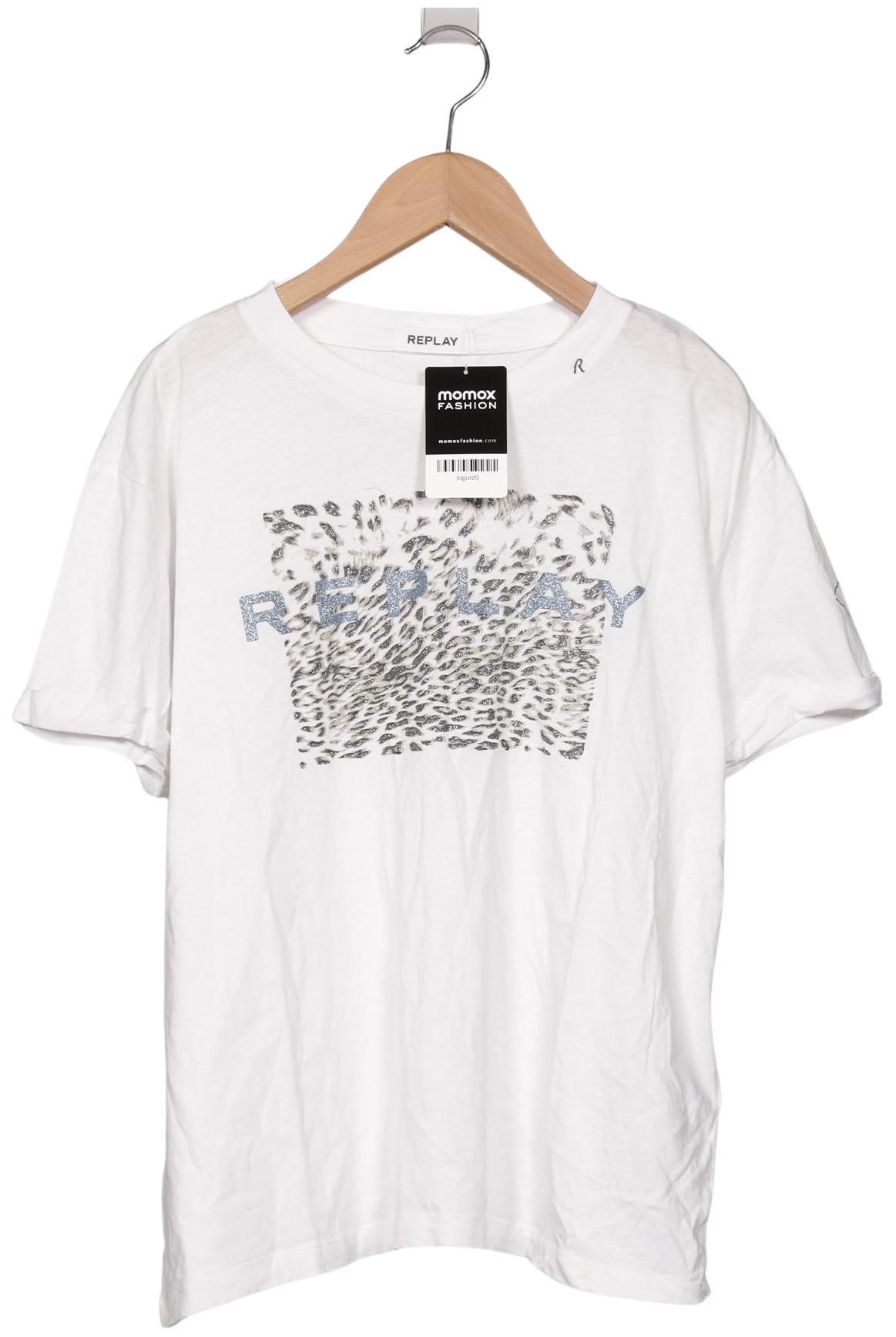 

Replay Damen T-Shirt, weiß, Gr. 34