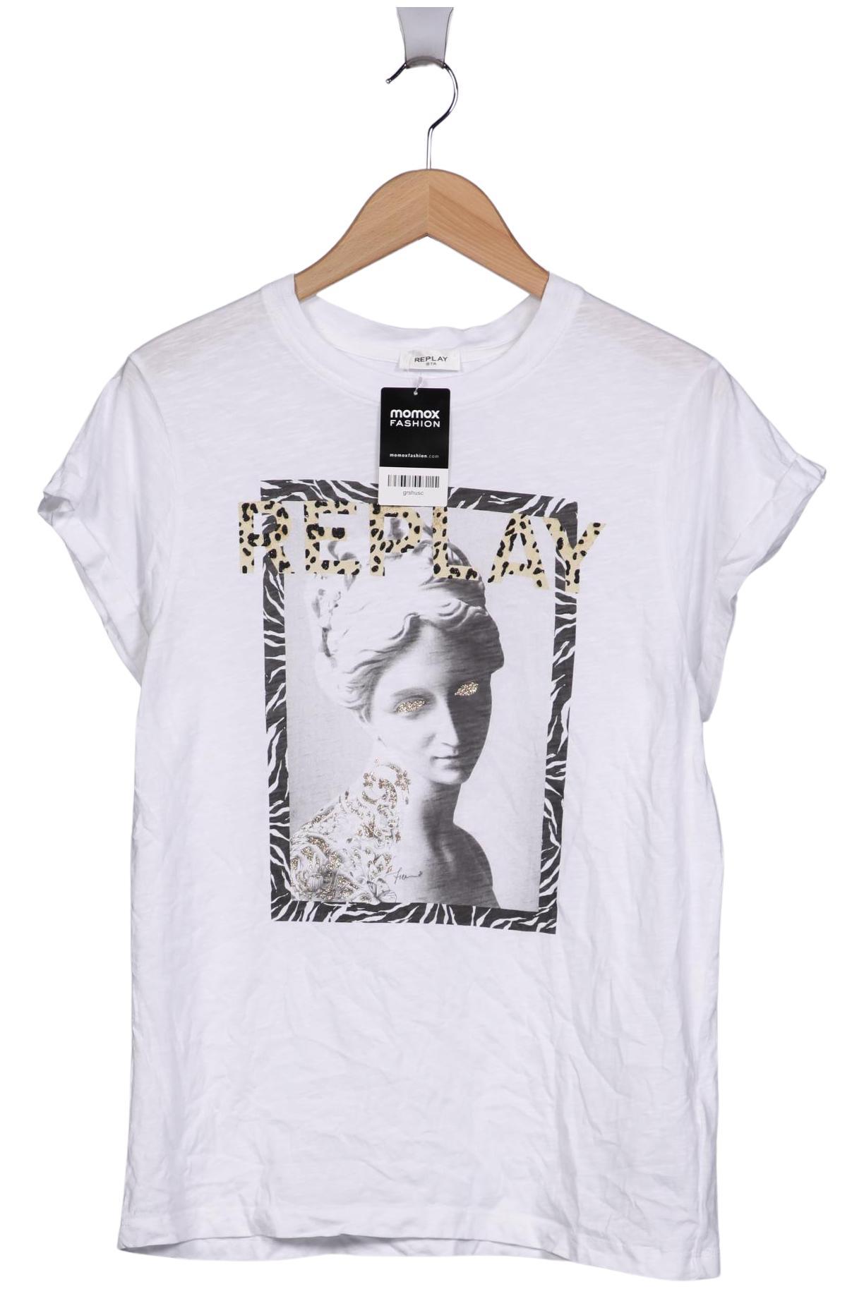 

Replay Damen T-Shirt, weiß, Gr. 38