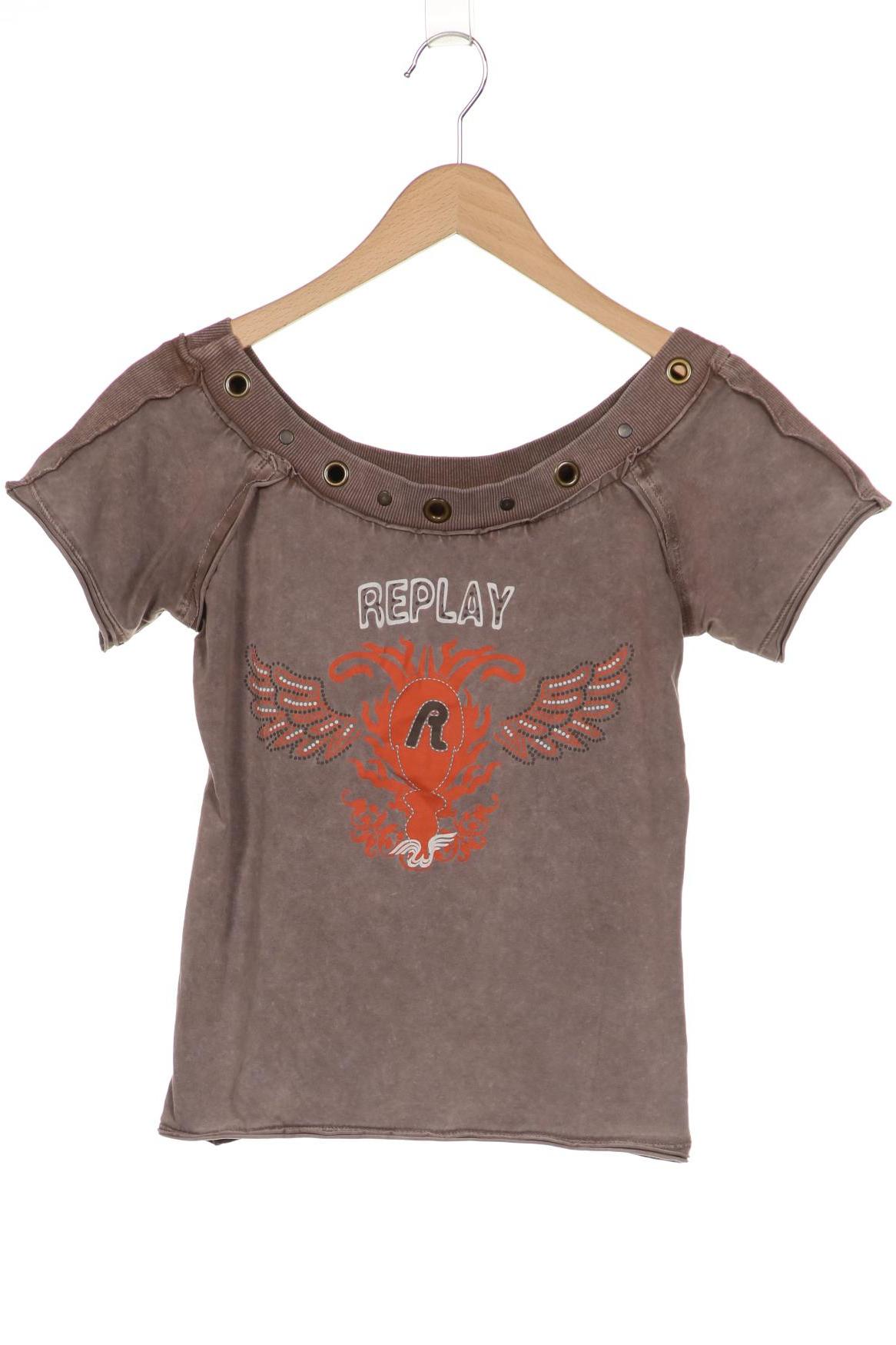 

Replay Damen T-Shirt, braun, Gr. 44