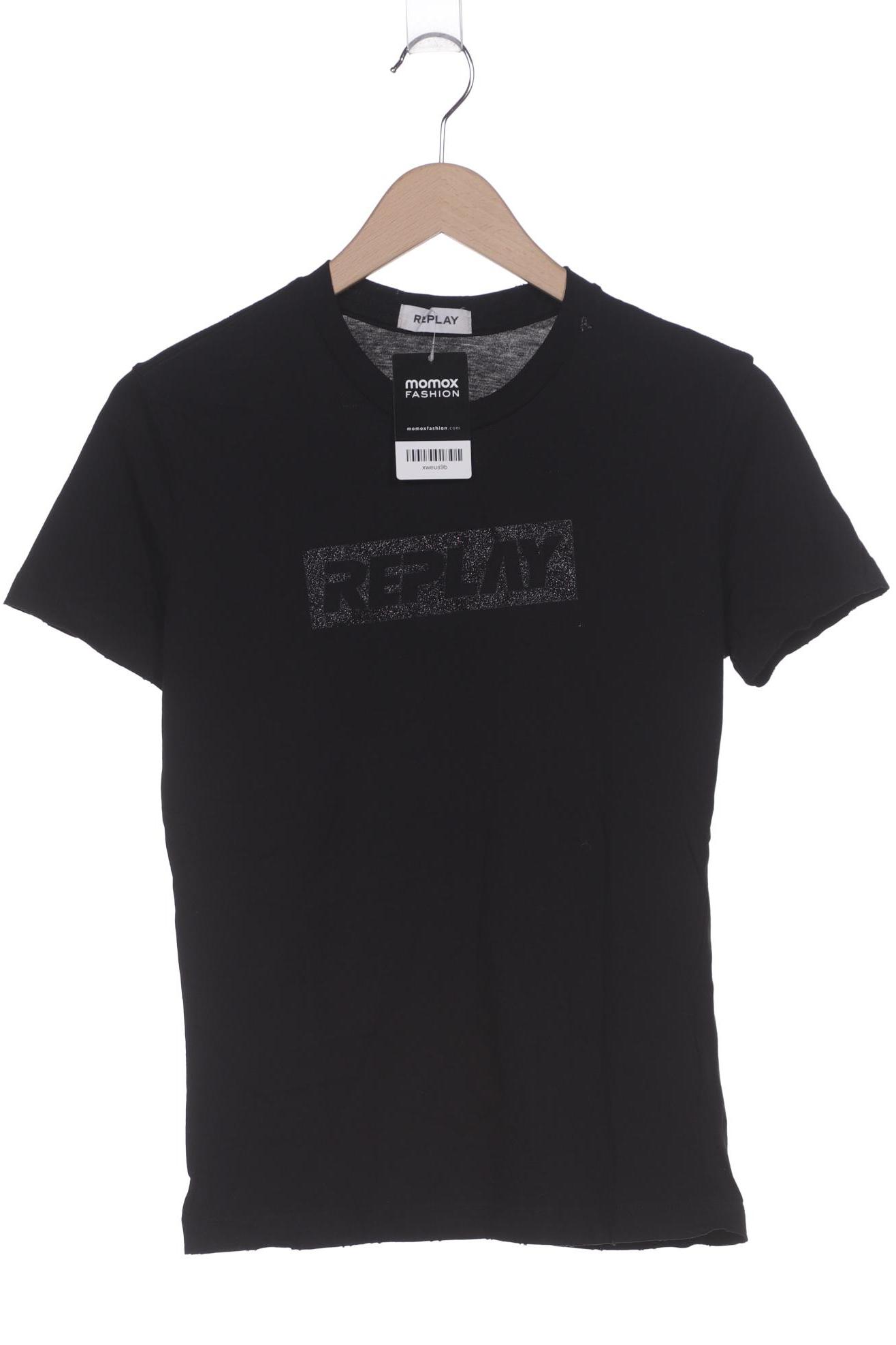 

Replay Damen T-Shirt, schwarz, Gr. 34