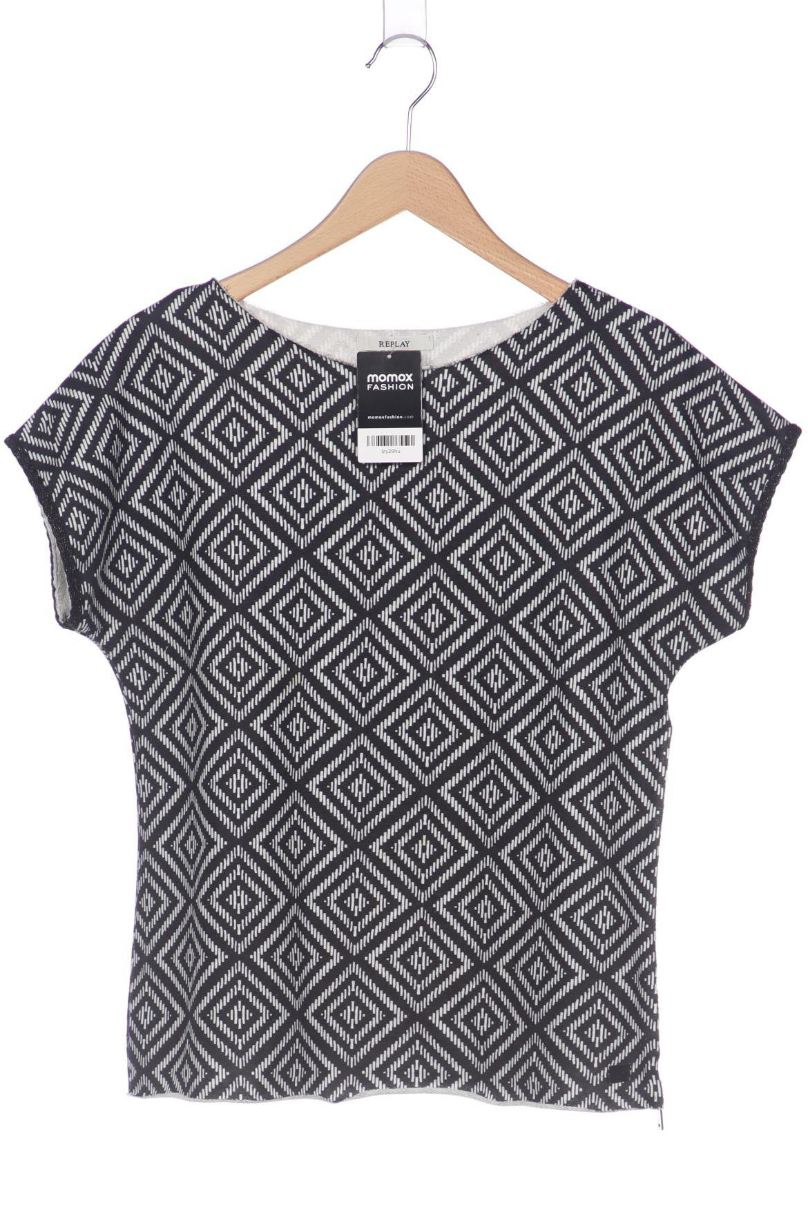 

Replay Damen T-Shirt, schwarz, Gr. 38