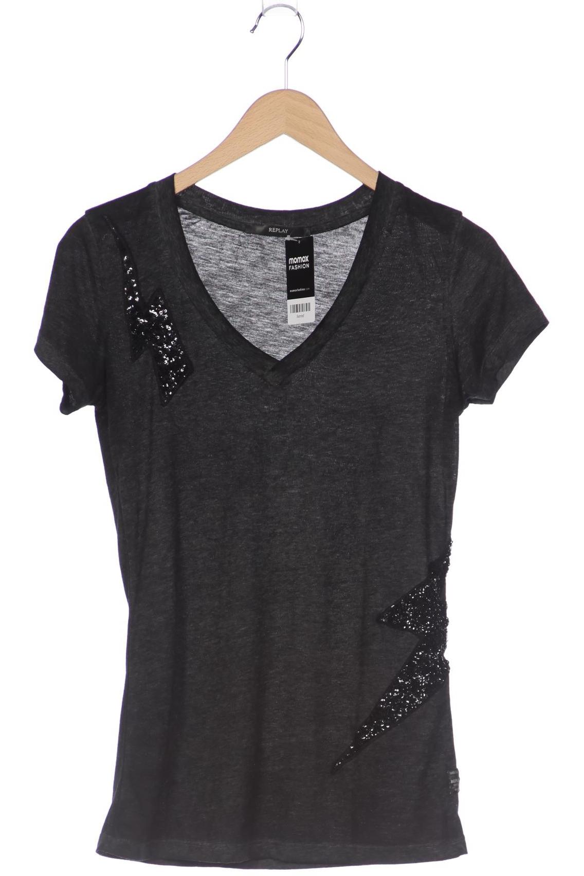 

Replay Damen T-Shirt, schwarz, Gr. 36