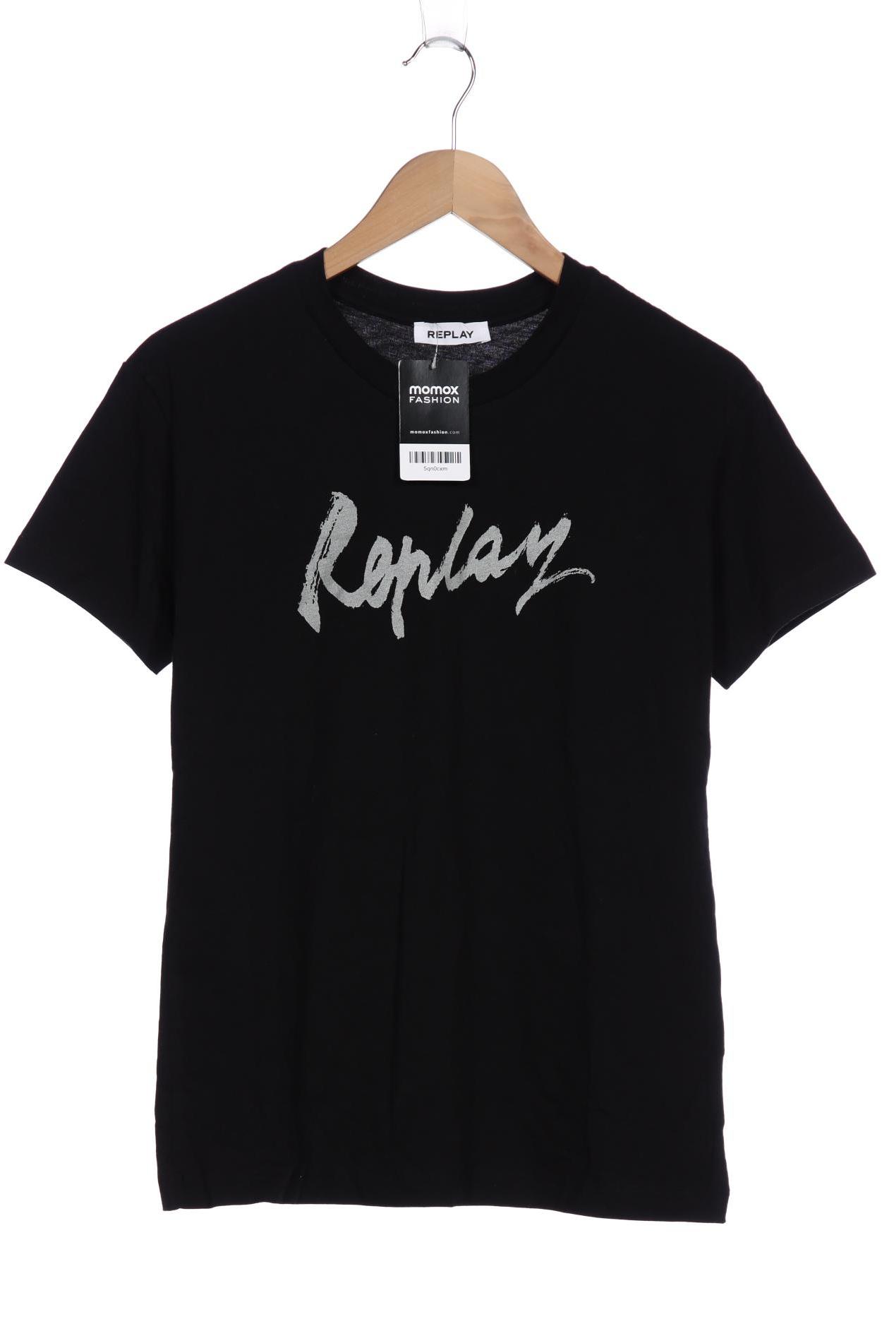 

Replay Damen T-Shirt, schwarz, Gr. 38
