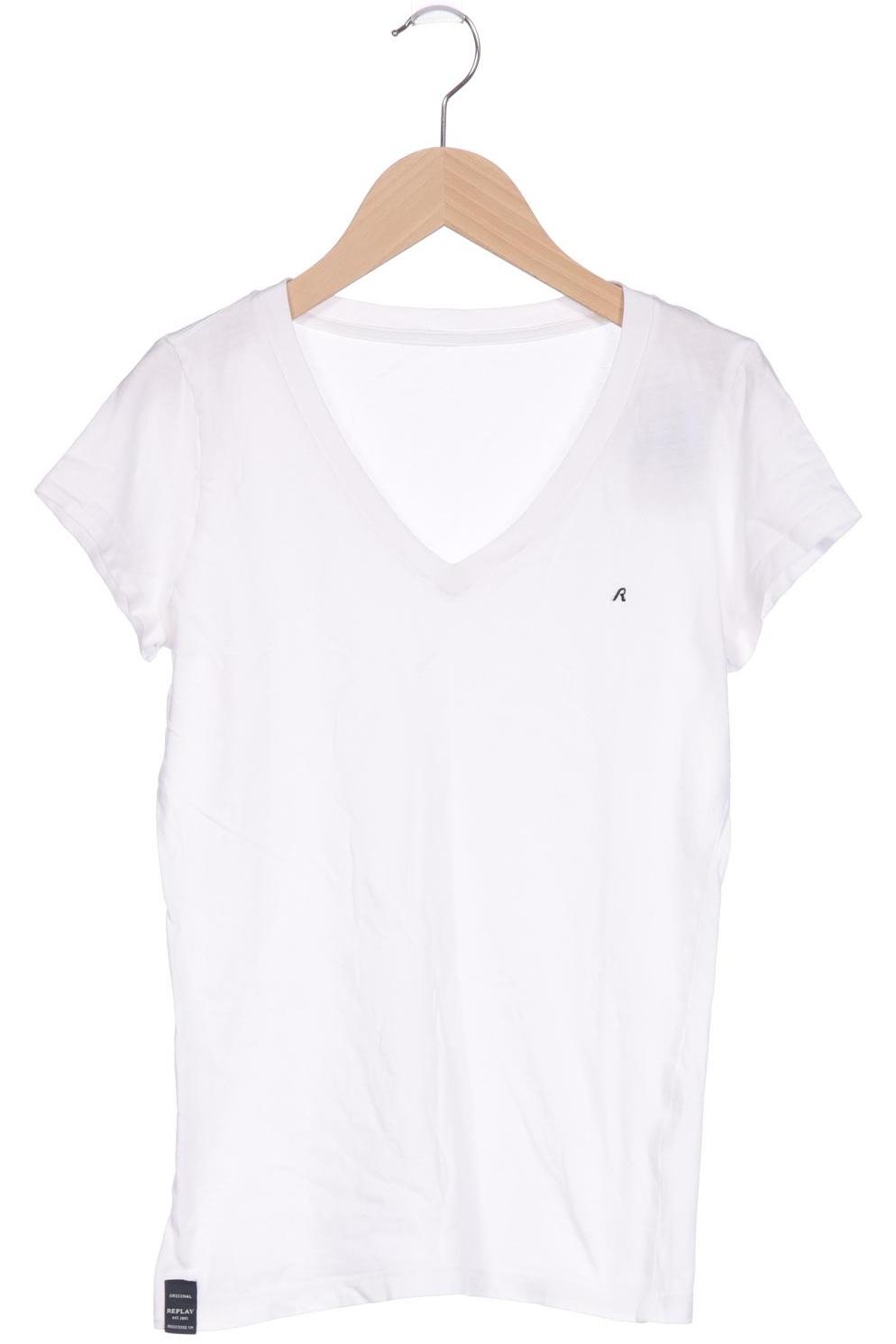 

Replay Damen T-Shirt, weiß, Gr. 34