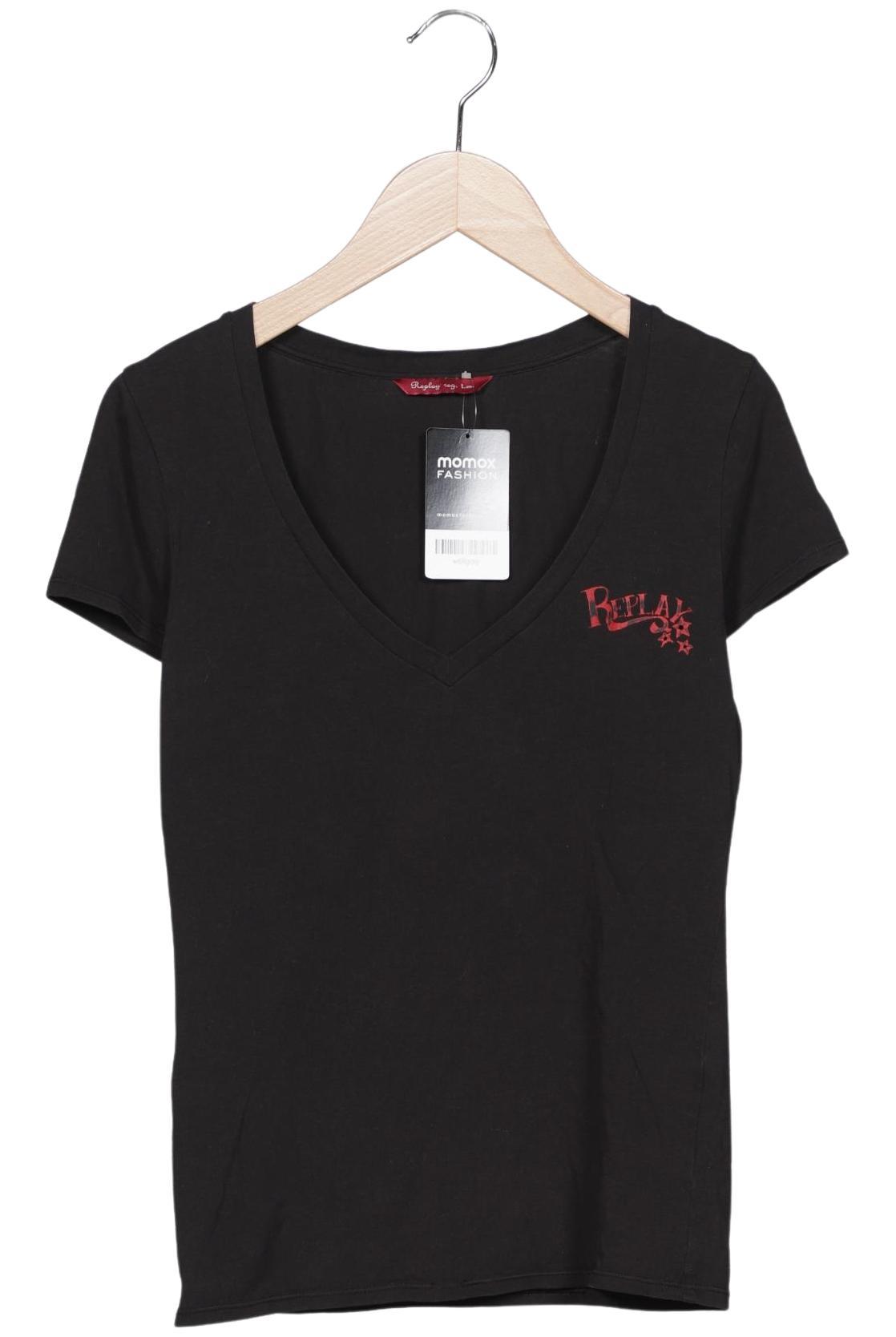 

Replay Damen T-Shirt, schwarz, Gr. 32