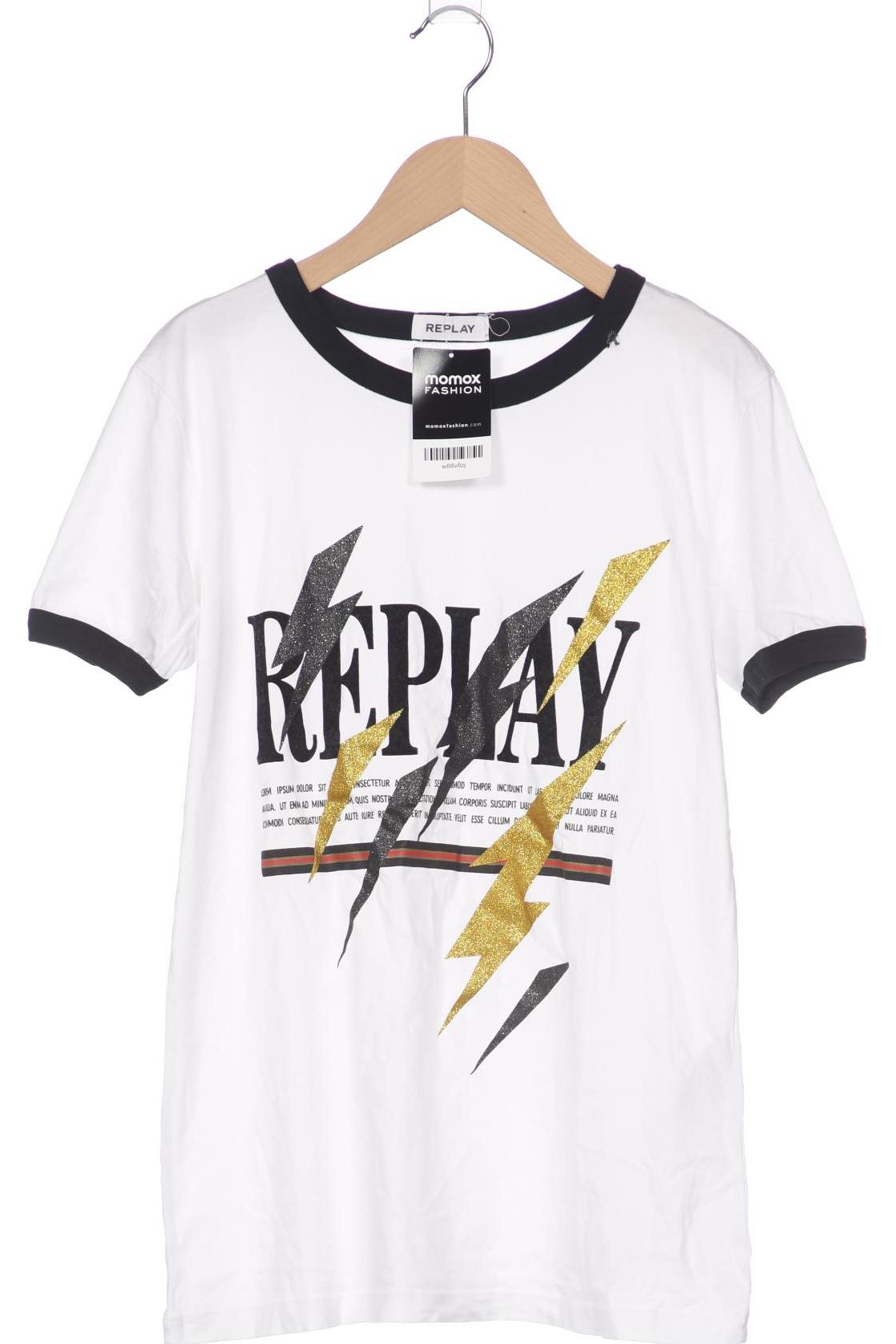 

Replay Damen T-Shirt, weiß, Gr. 38