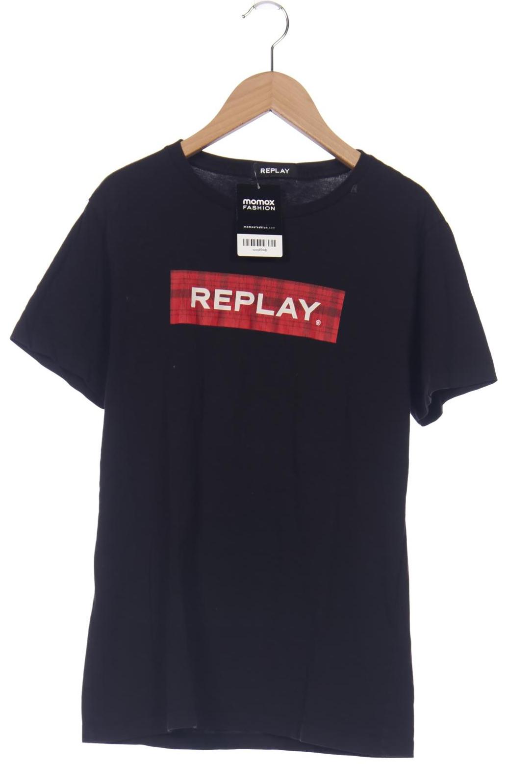 

Replay Damen T-Shirt, schwarz