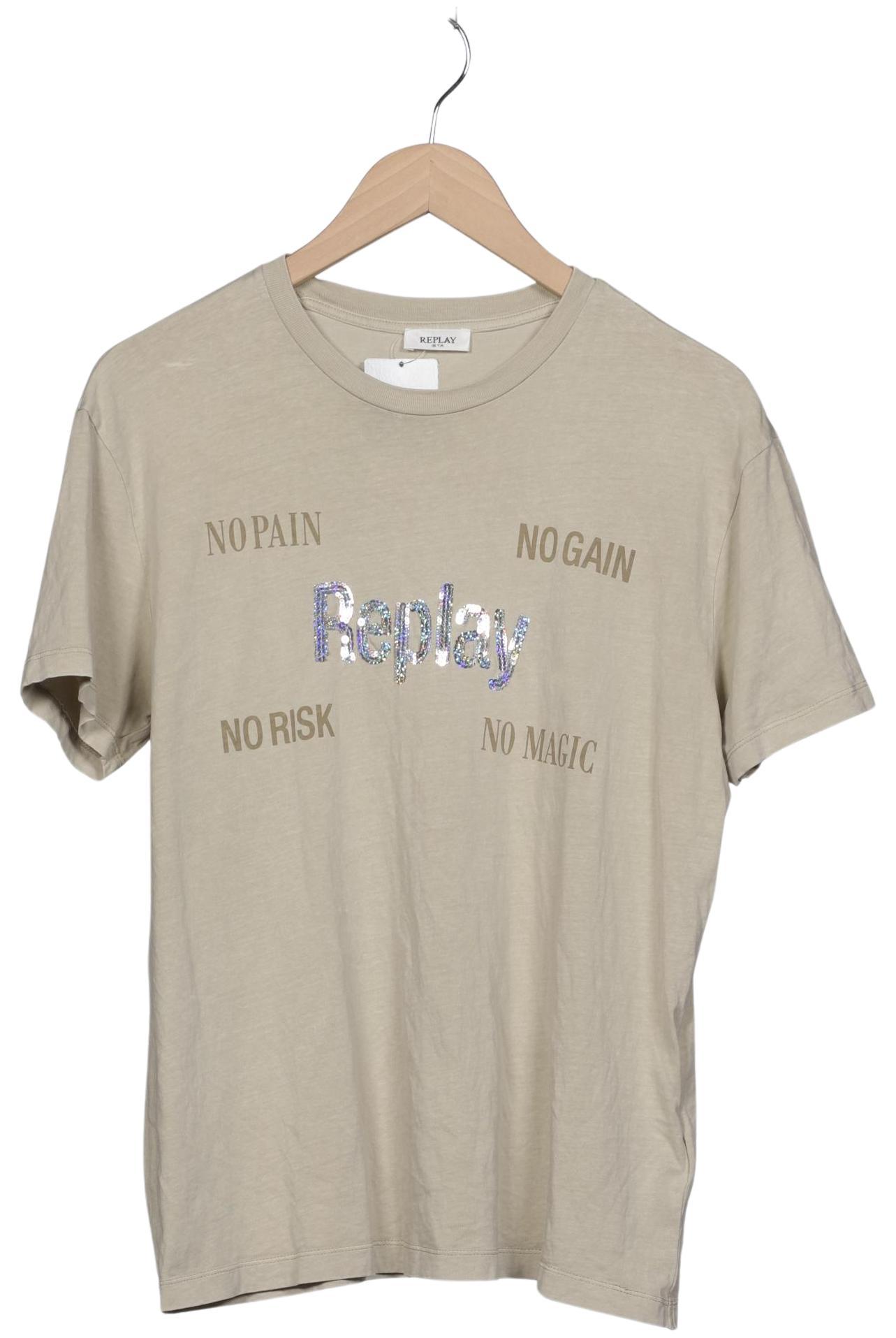 

Replay Damen T-Shirt, beige, Gr. 38
